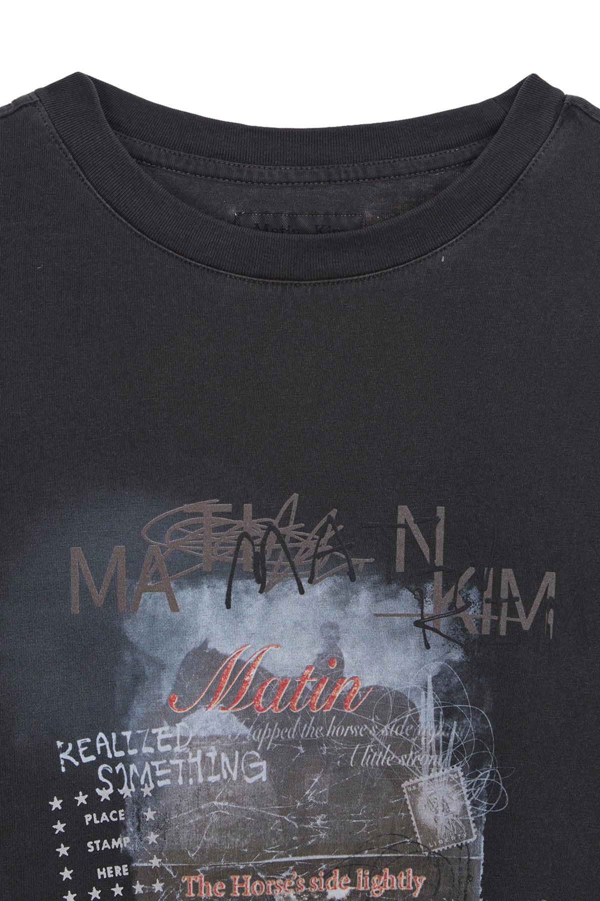 matinkim MATIN LNY 26 PIGMENT LOGO TOP IN CHARCOAL
