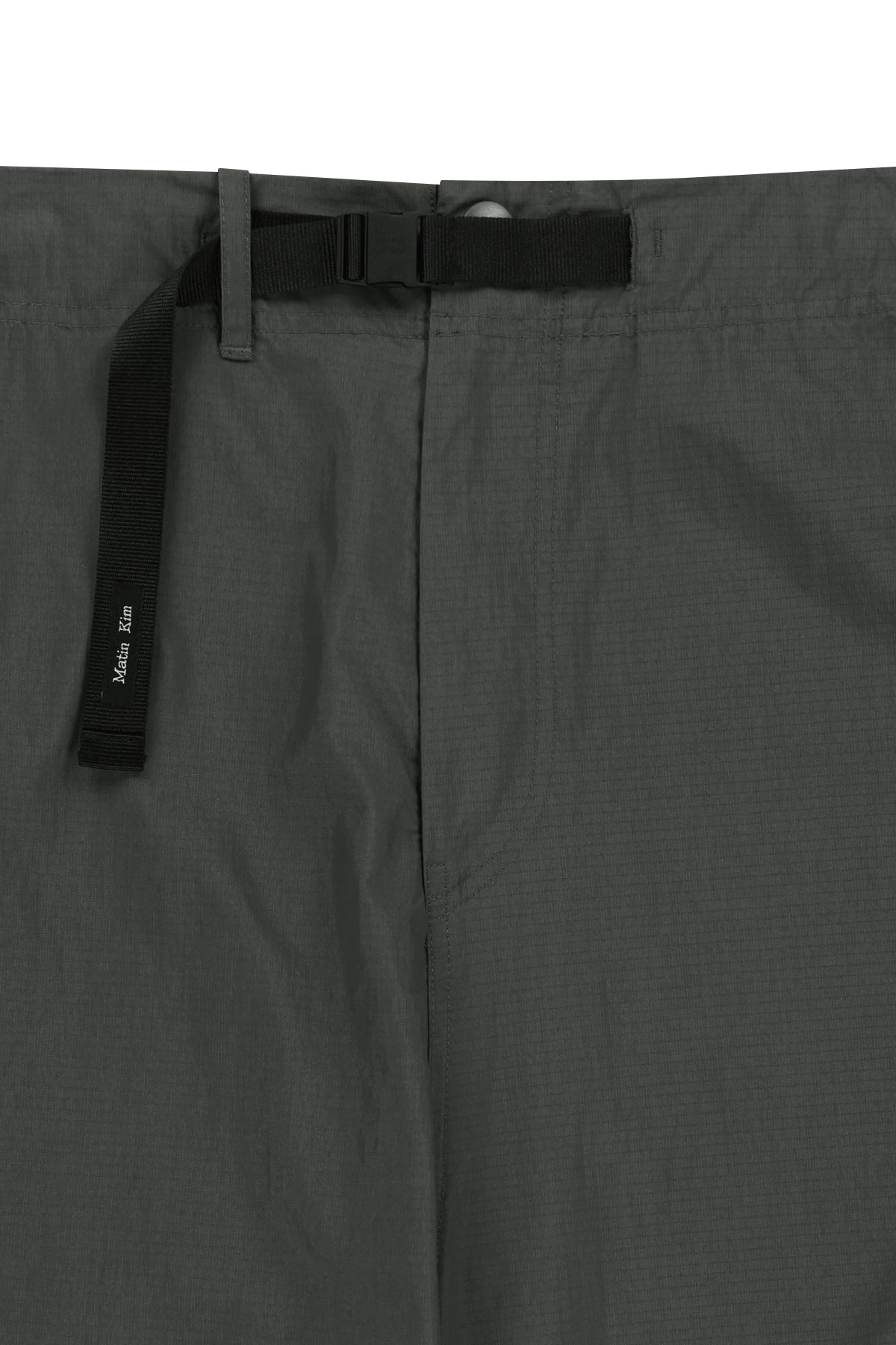 matinkim STRAP BELTED PANTS FOR MEN IN CHARCOAL