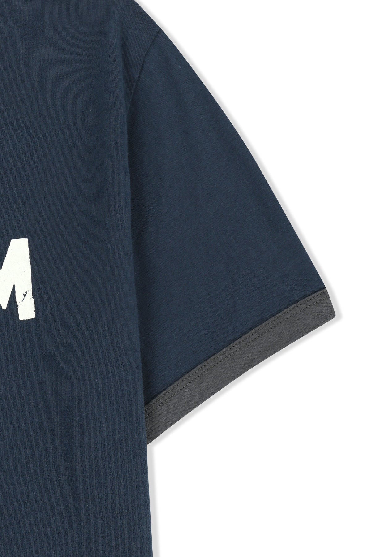 matinkim MATIN LOGO RINGER CROP TOP IN NAVY