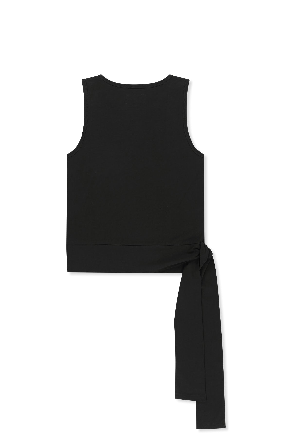 matinkim HEM TIE DETAIL SLEEVELESS TOP IN BLACK
