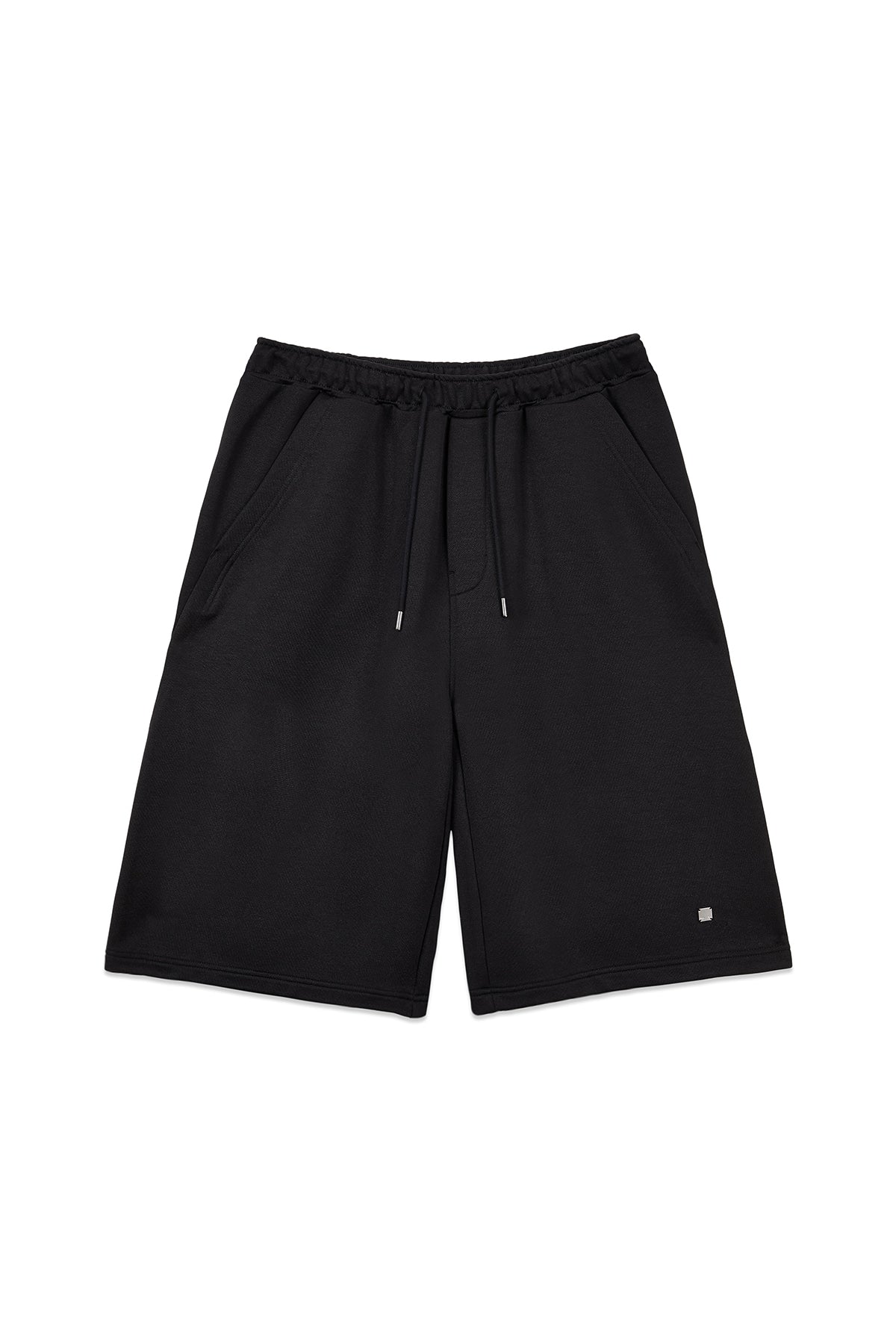 matinkim BACK POCKET GLITTER BERMUDA SWEATPANTS FOR WOMEN IN BLACK