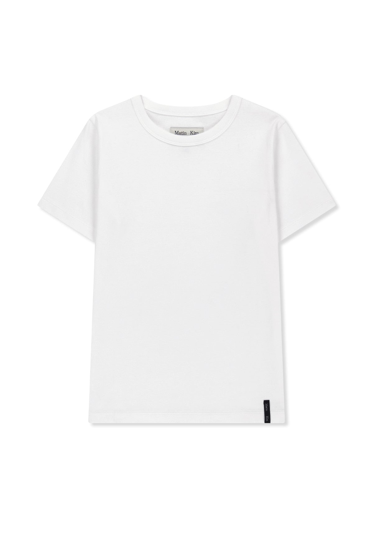 matinkim LABEL DETAIL SLIM FIT TOP IN IVORY