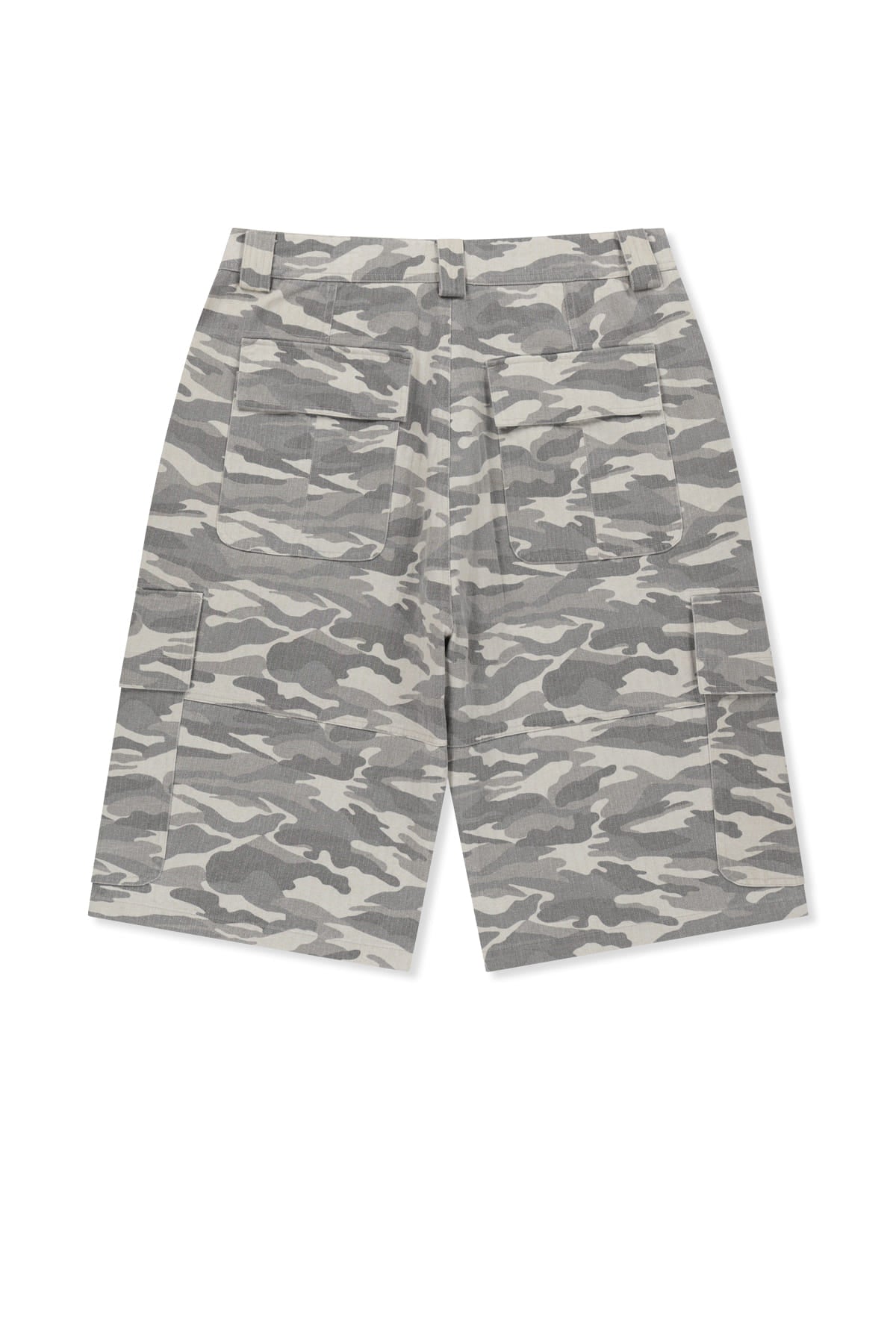 matinkim CAMOUFLAGE CARGO BERMUDA PANTS FOR MEN IN GREY