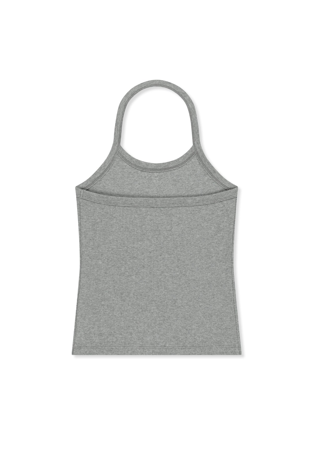 matinkim LABEL DETAIL HALTER TANK TOP IN GREY