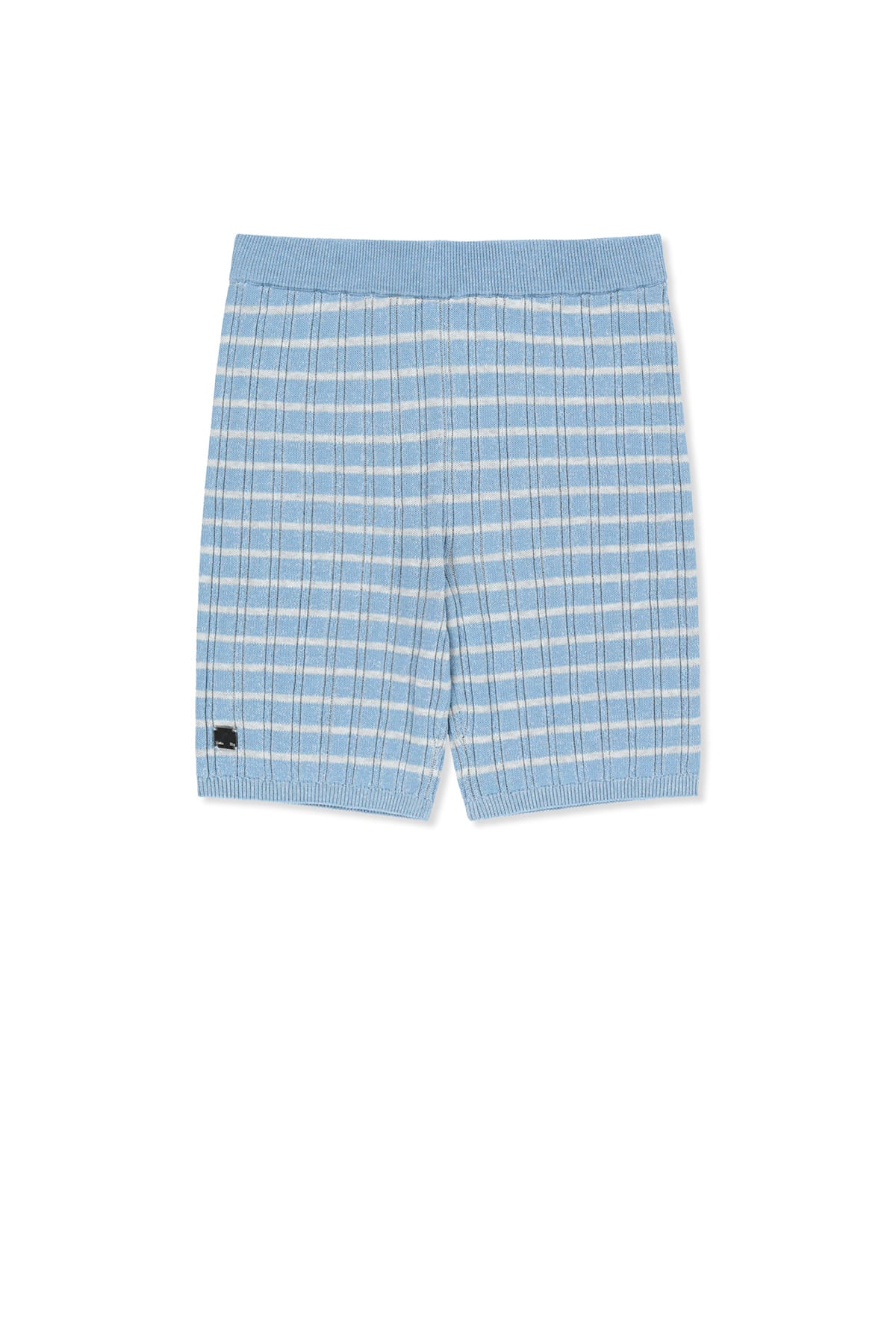matinkim STRIPE KNIT SHORTS IN LIGHT BLUE