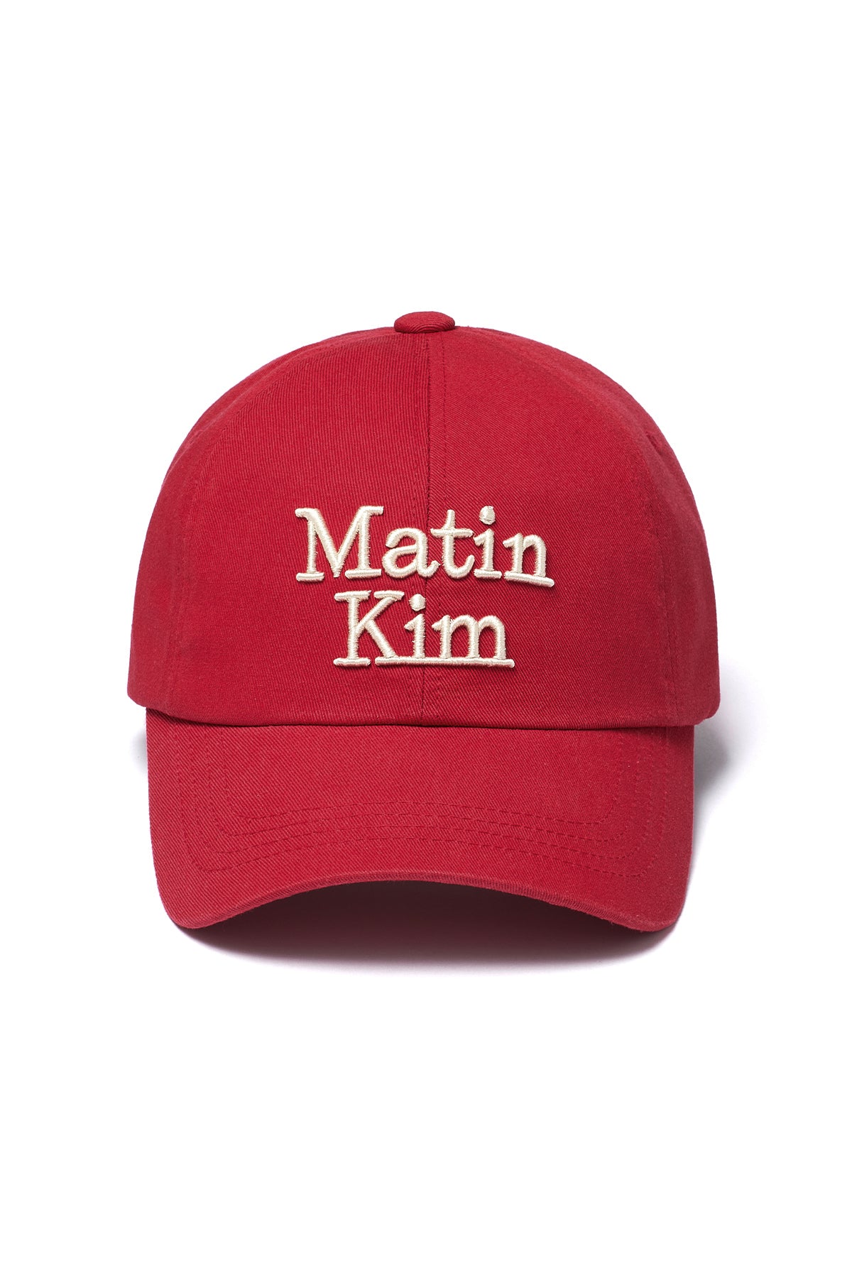 matinkim MATIN VOLUME LOGO BALL CAP IN RED