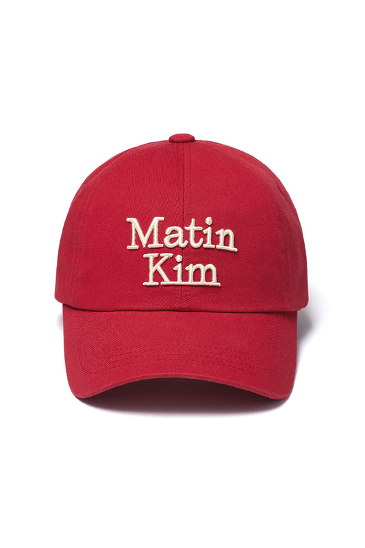 matinkim MATIN VOLUME LOGO BALL CAP IN RED