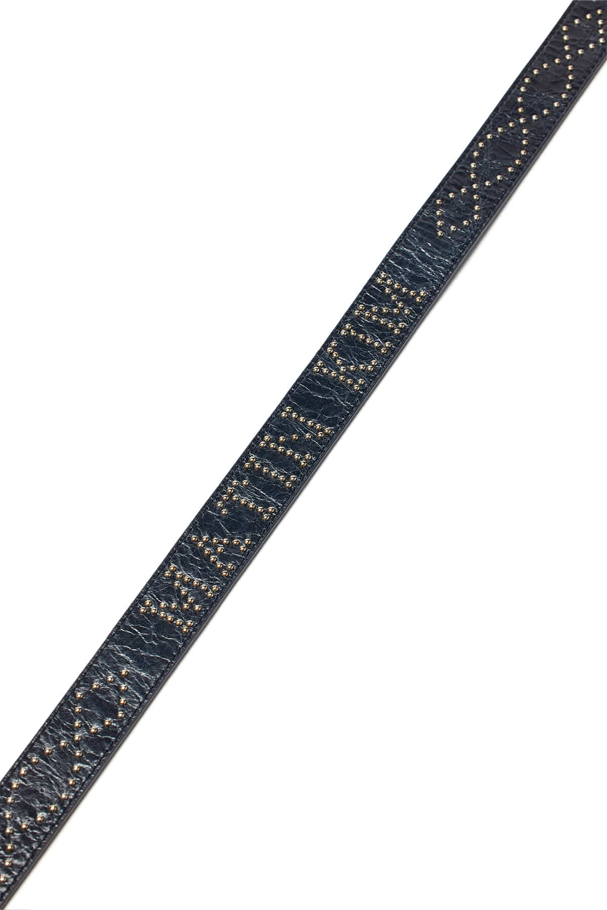 matinkim MATIN LOGO STUD LEATHER BELT IN BLACK