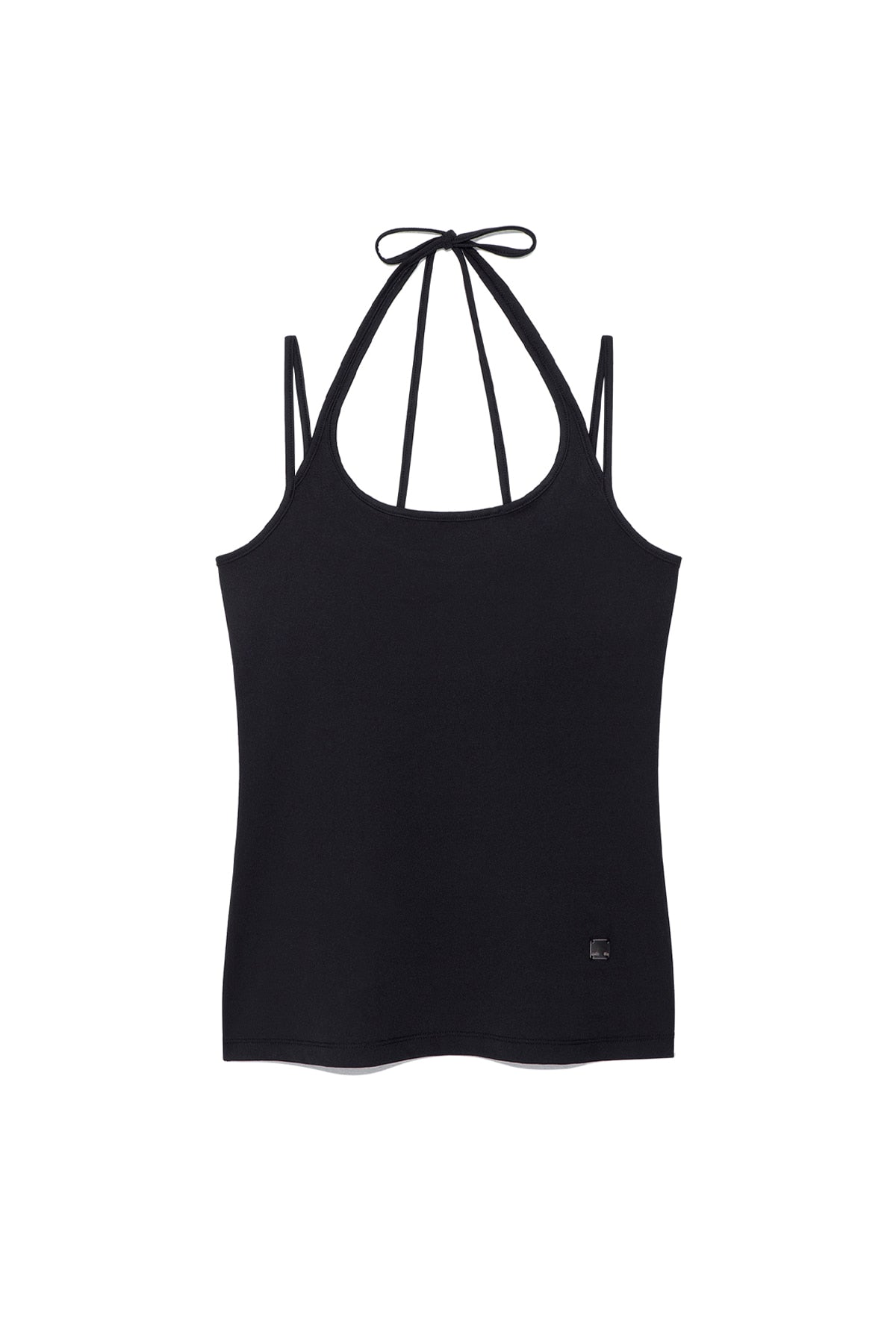 matinkim STRING HALTER NECK TANK TOP IN BLACK