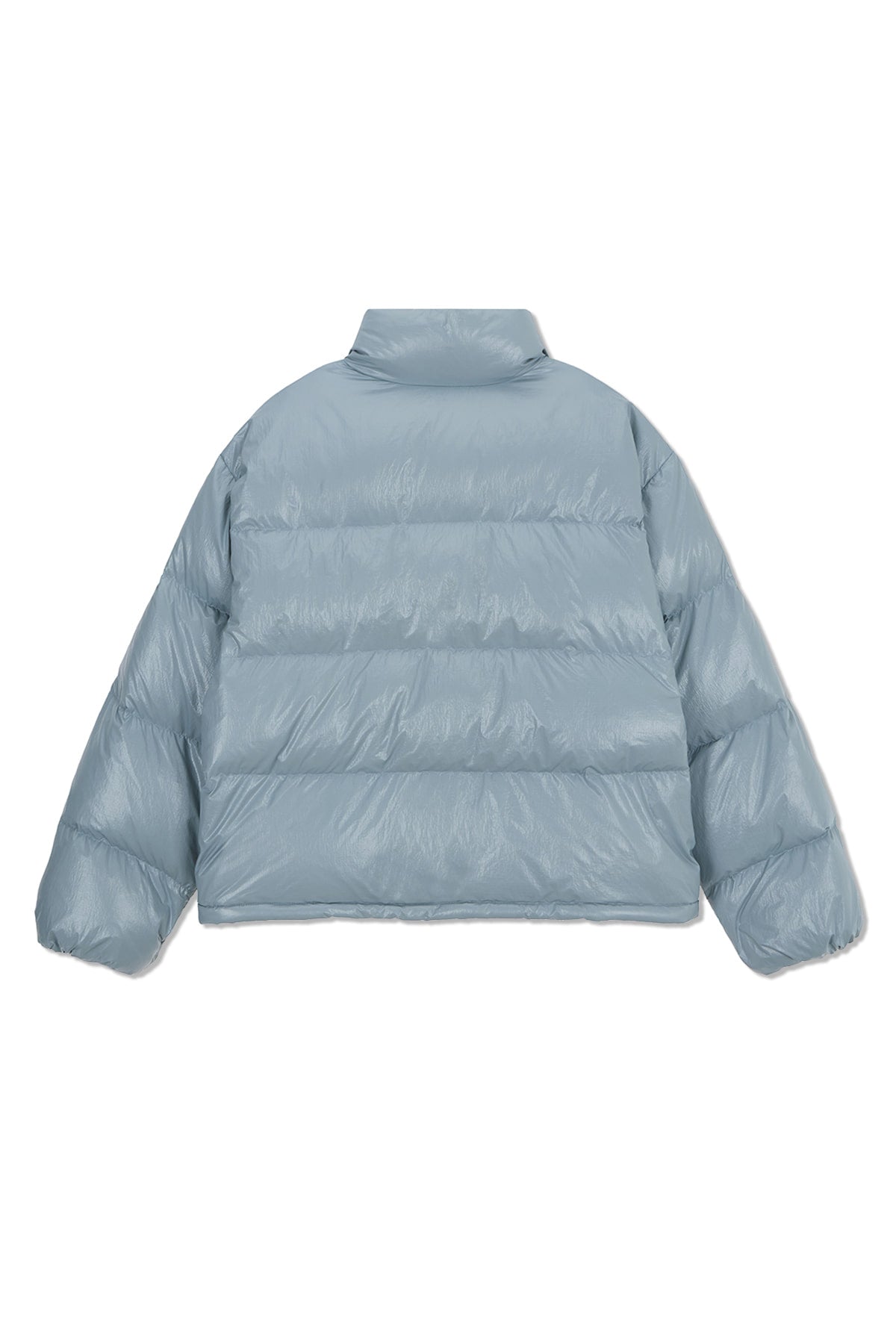 matinkim SMALL LOGO VOLUME DOWN JUMPER FOR MEN IN LIGHT GREY