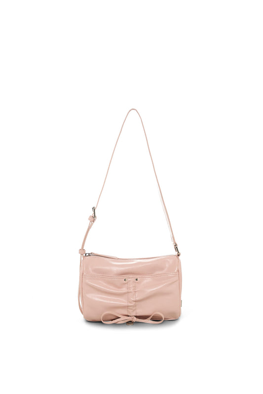 matinkim FRONT SHIRRING RIBBON MINI BAG IN PINK