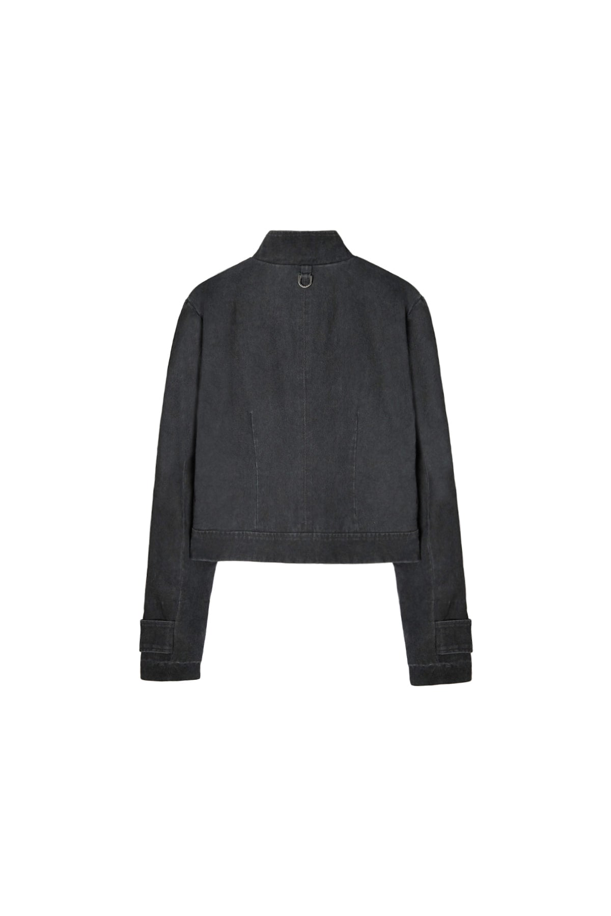 matinkim WASHED SLIM BIKER JUMPER IN CHARCOAL