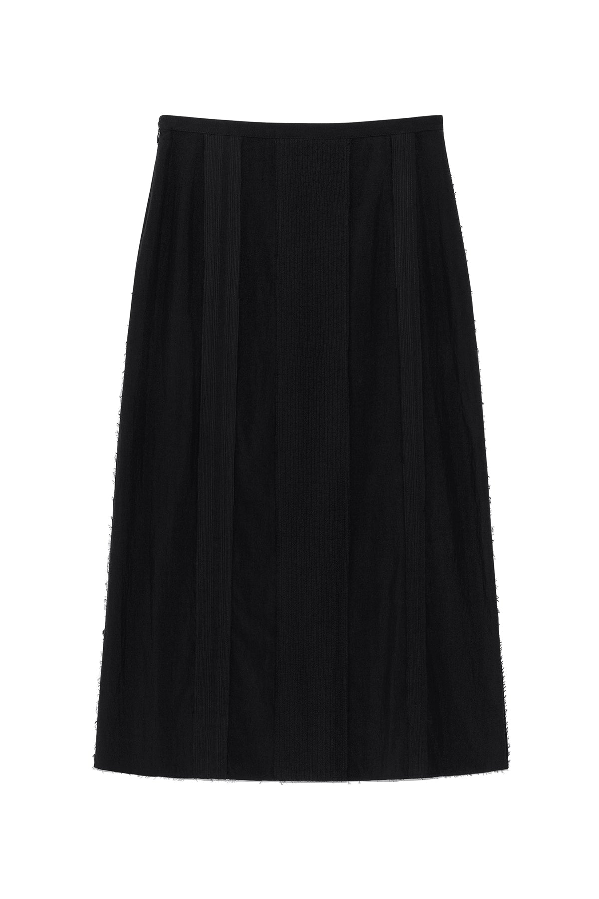 matinkim HOOK AND EYE STRING LONG SKIRT IN BLACK
