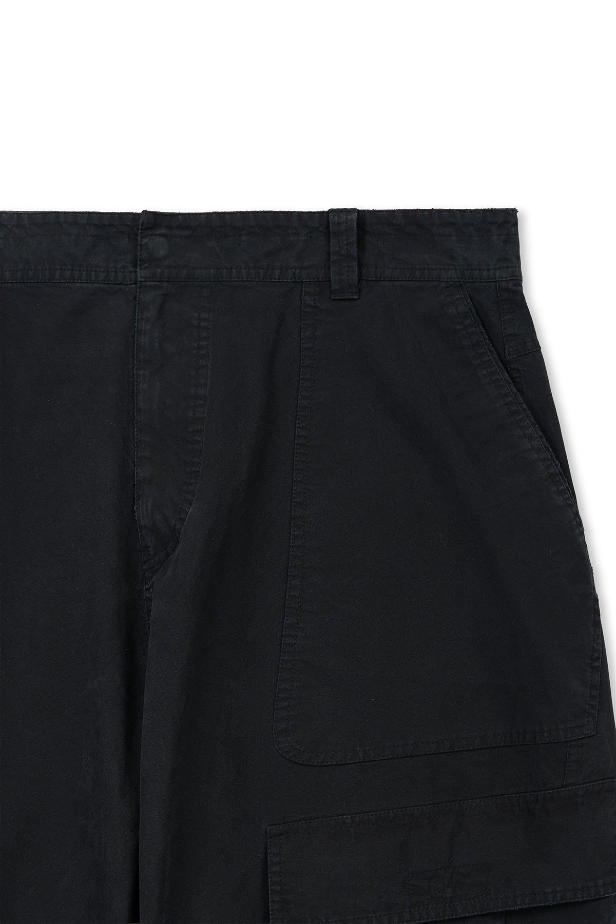 matinkim MULTI POCKET UTILITY WIDE PANTS IN BLACK