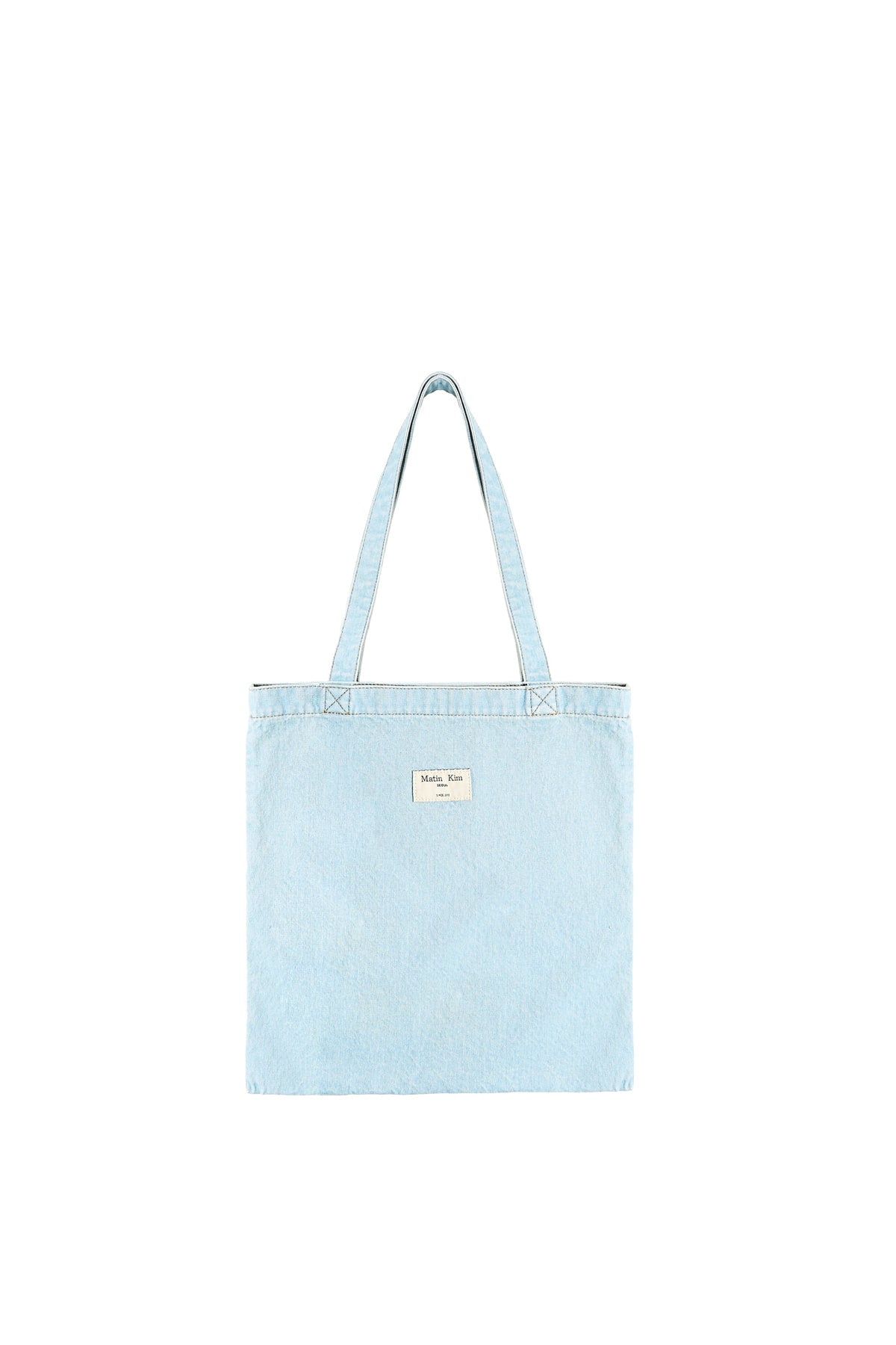 matinkim MATIN STITCH DENIM ECOBAG IN SKY