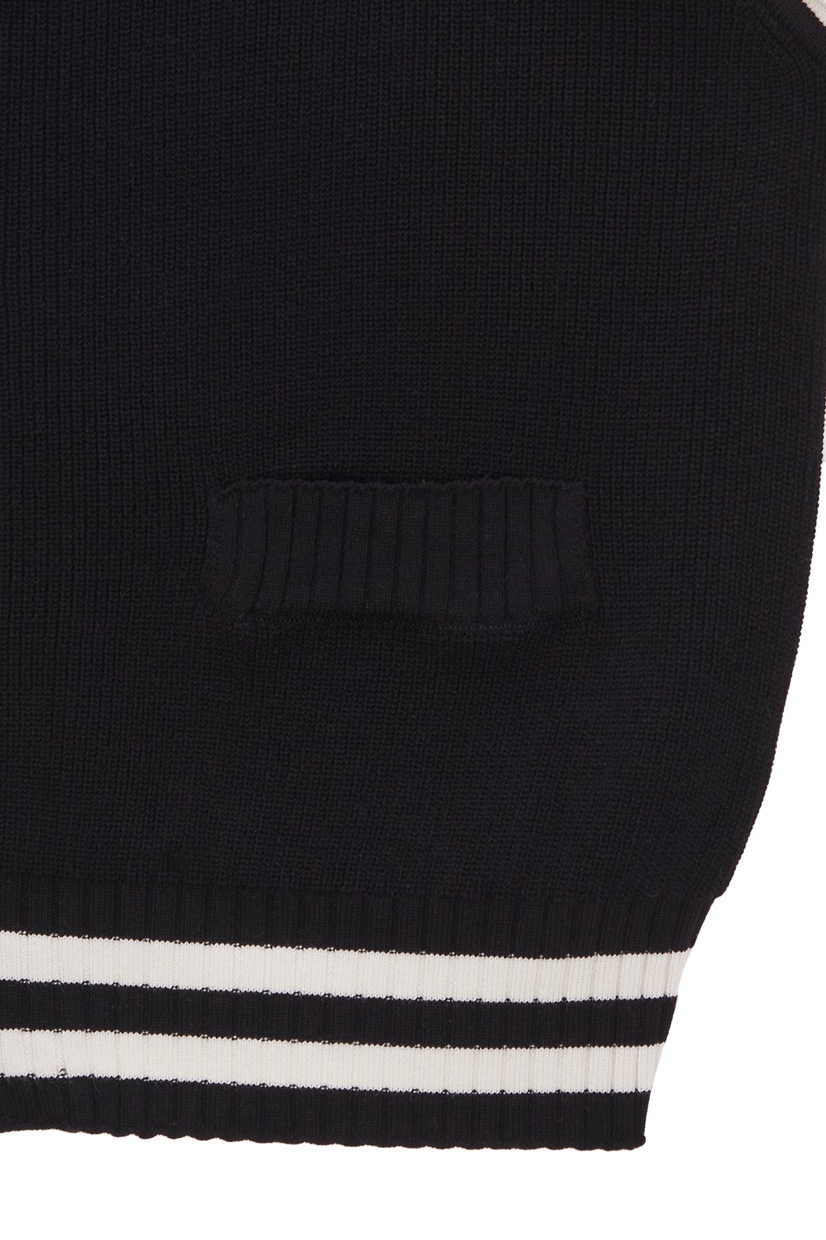 matinkim SPELL POINT STRIPE KNIT VEST IN BLACK