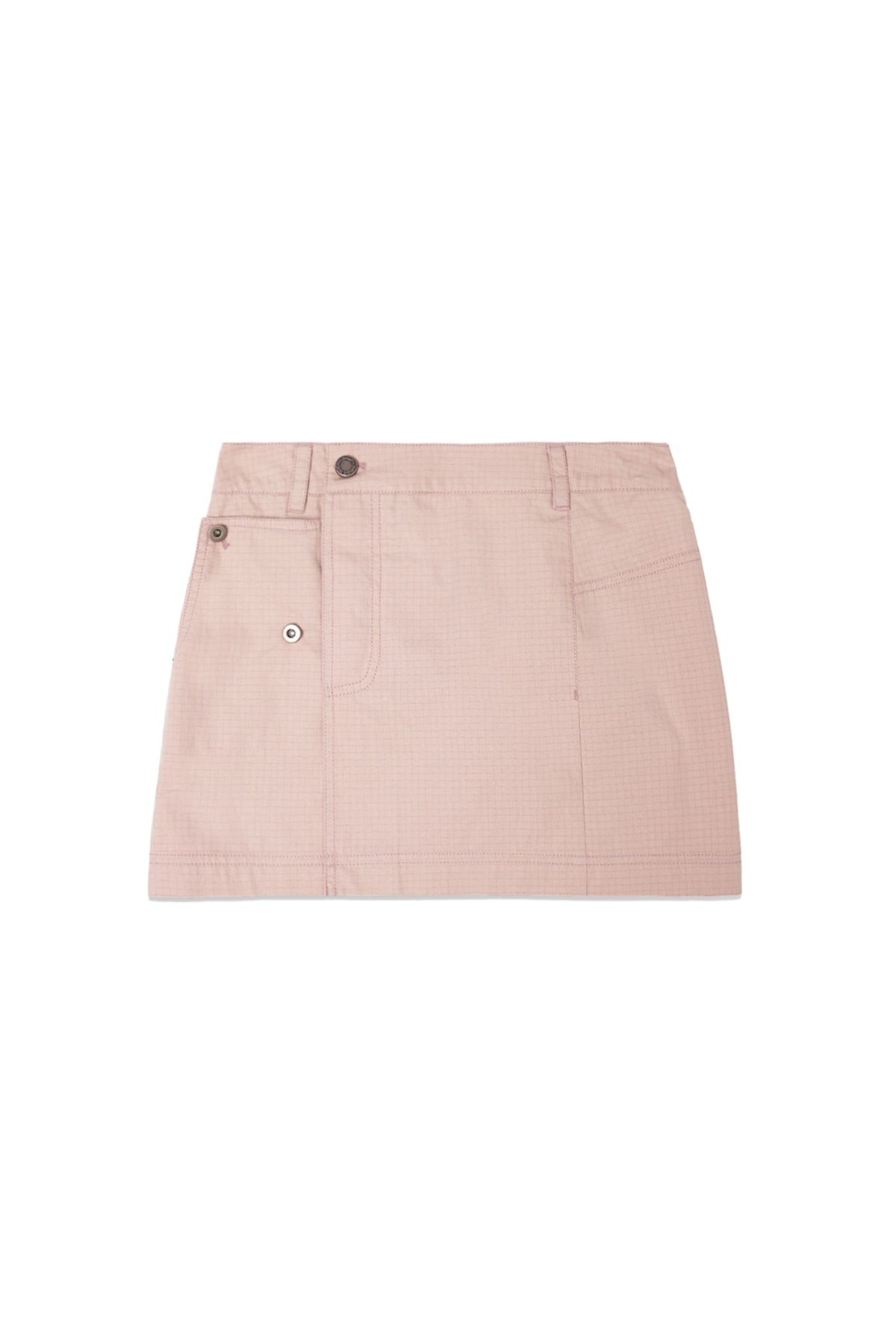 matinkim POCKET FOLDOVER WRAP MINI SKIRT IN INDIAN PINK