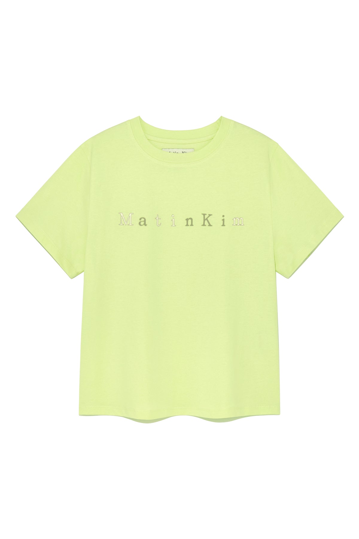 matinkim STICKER GRAPHIC LOGO TOP IN LIME