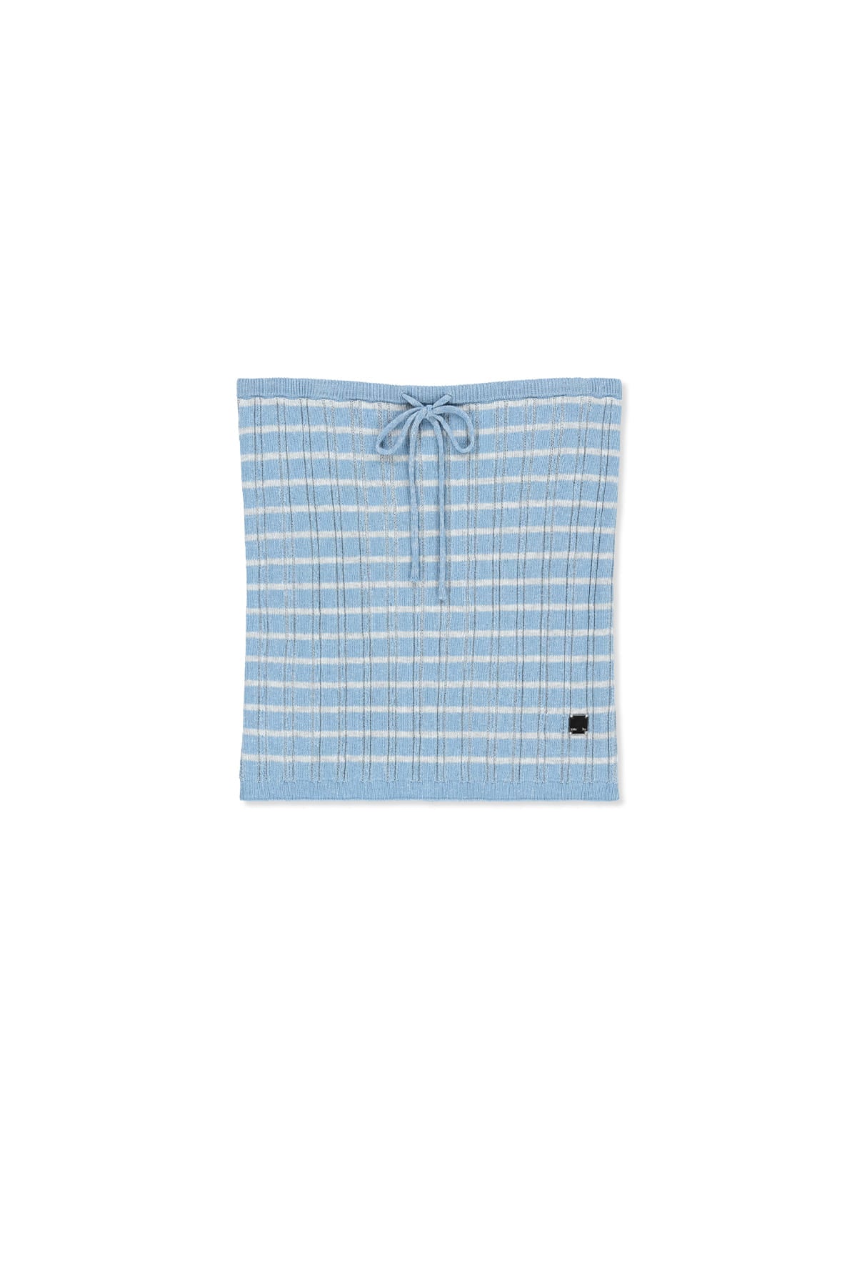 matinkim STRIPE KNIT TUBE TOP IN LIGHT BLUE