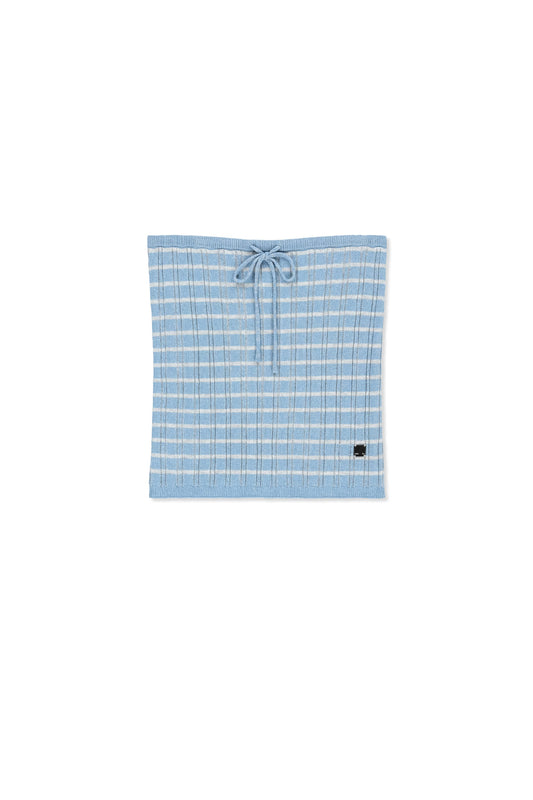 matinkim STRIPE KNIT TUBE TOP IN LIGHT BLUE
