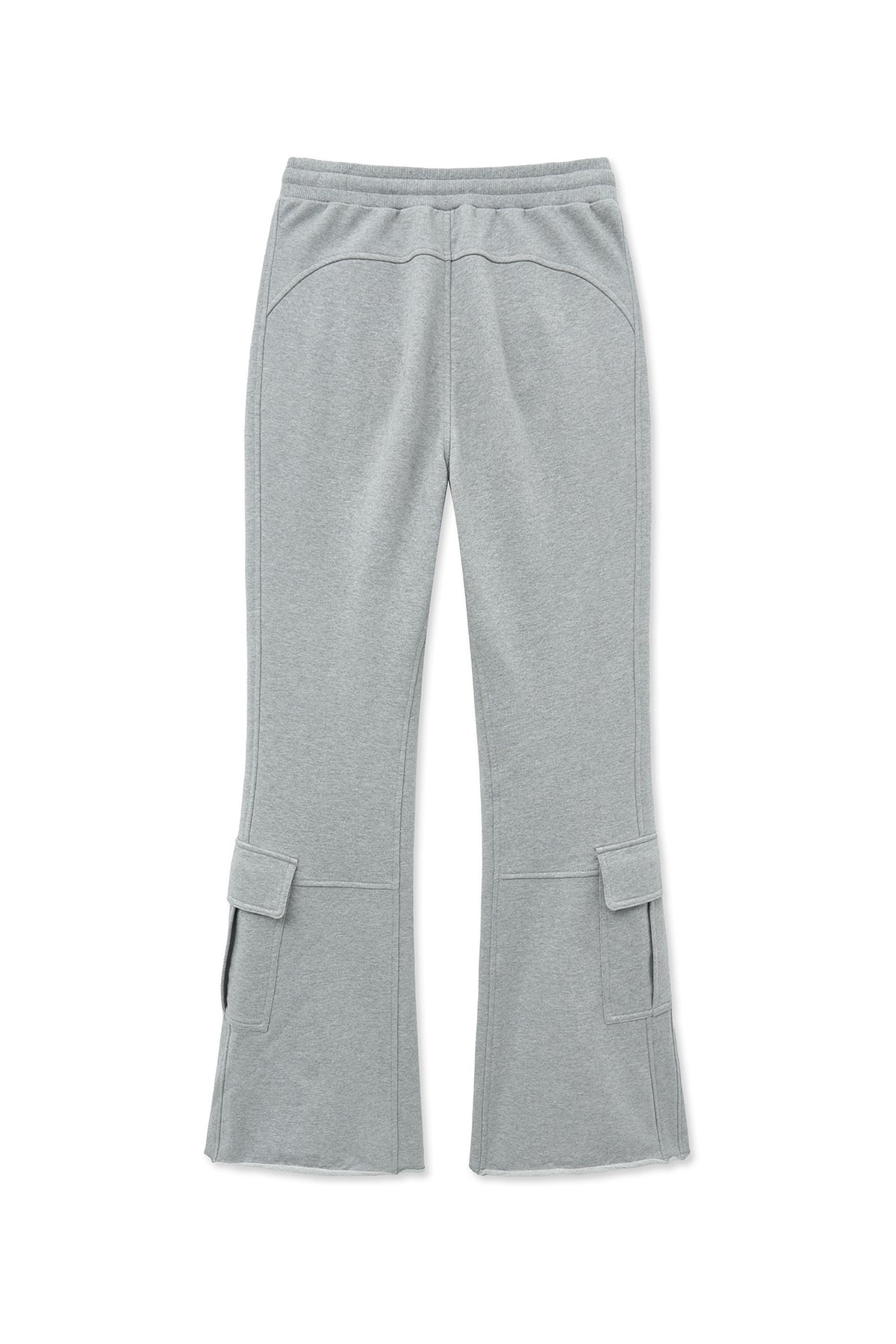 matinkim BOOTS CUT SLIM CARGO SWEATPANTS IN GREY