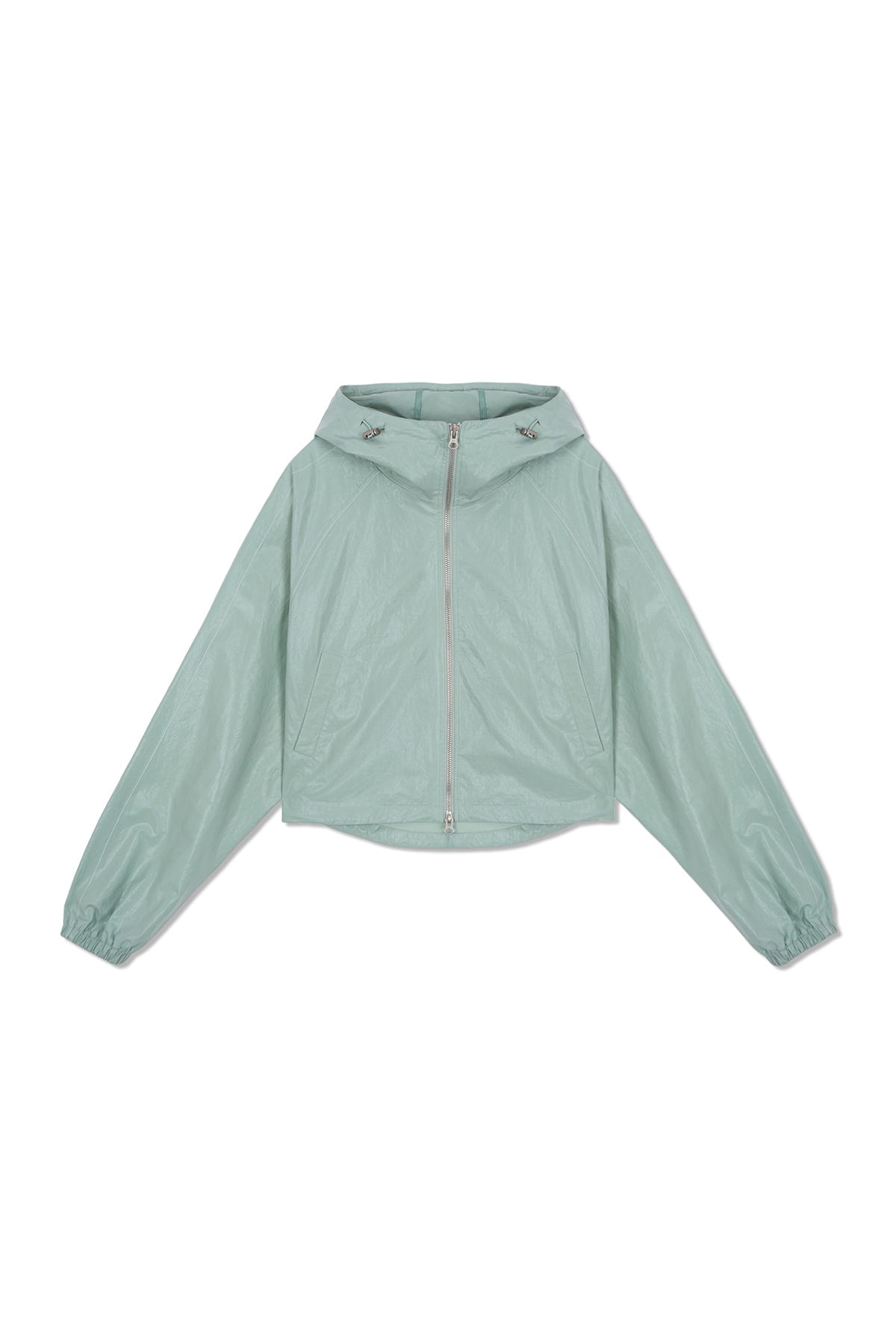 matinkim MATIN CROP HOODY COATING JUMPER IN MINT