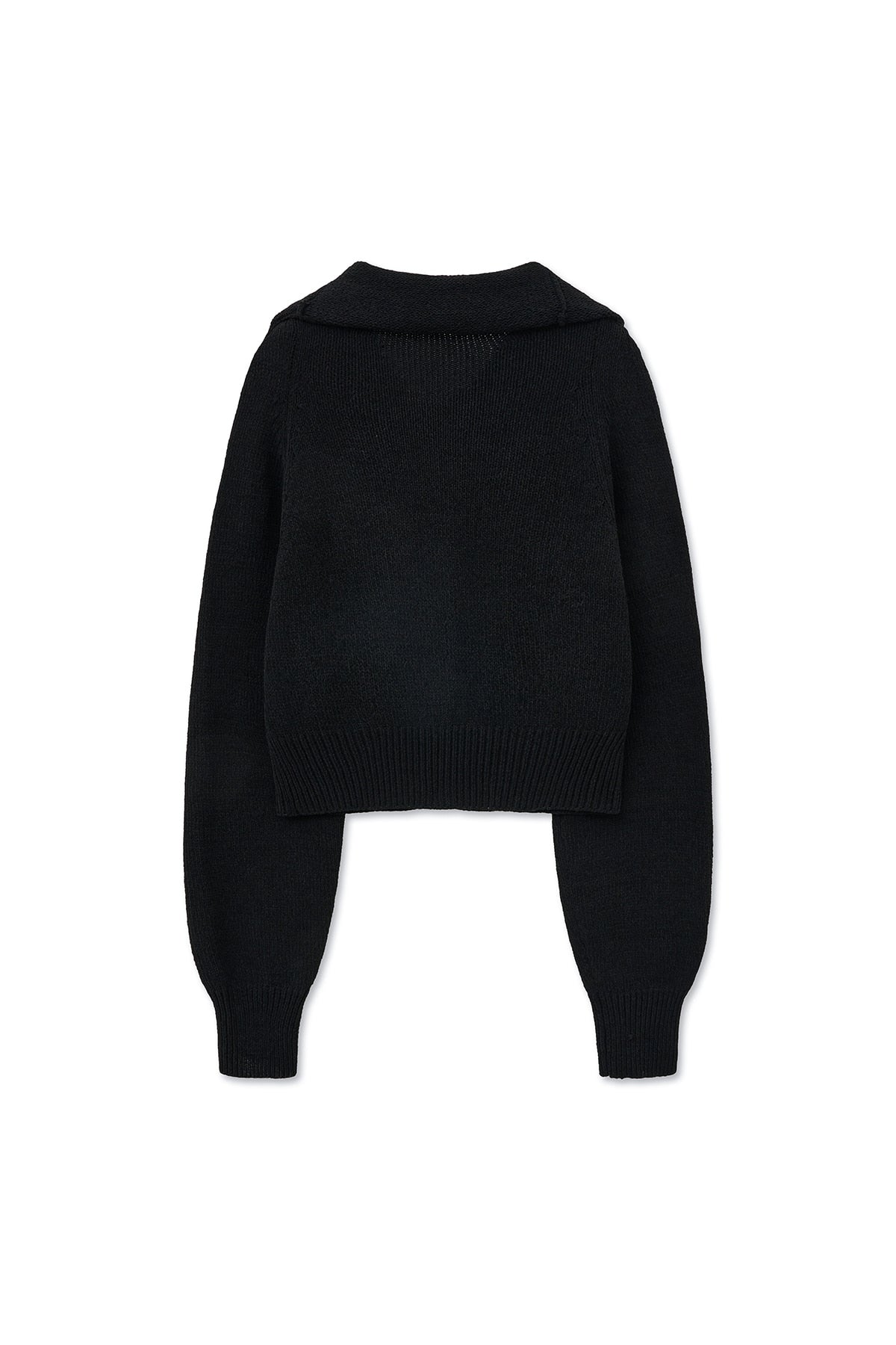 matinkim HOOK POINT TWO WAY CROSS CARDIGAN IN BLACK