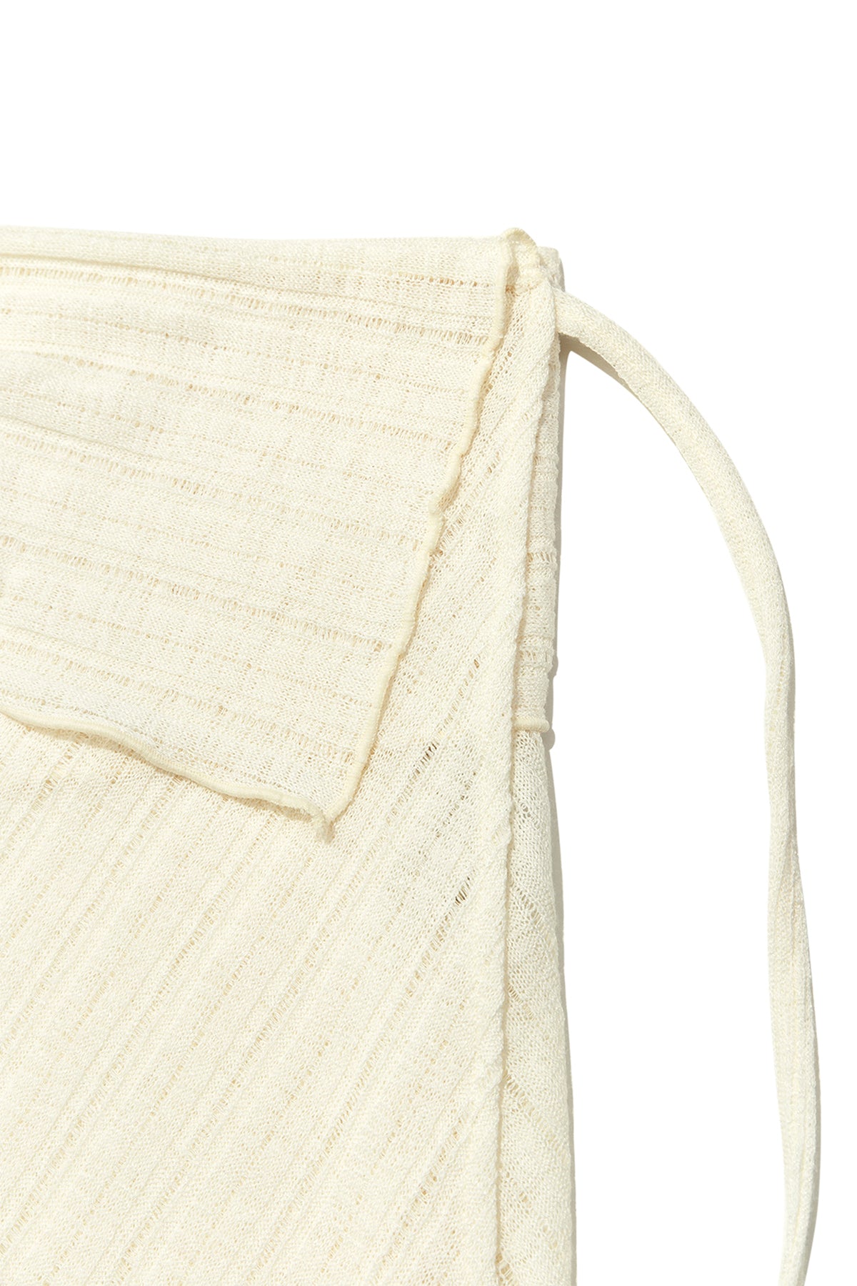matinkim FOLDOVER LAYERED MAXI WRAP SKIRT IN IVORY