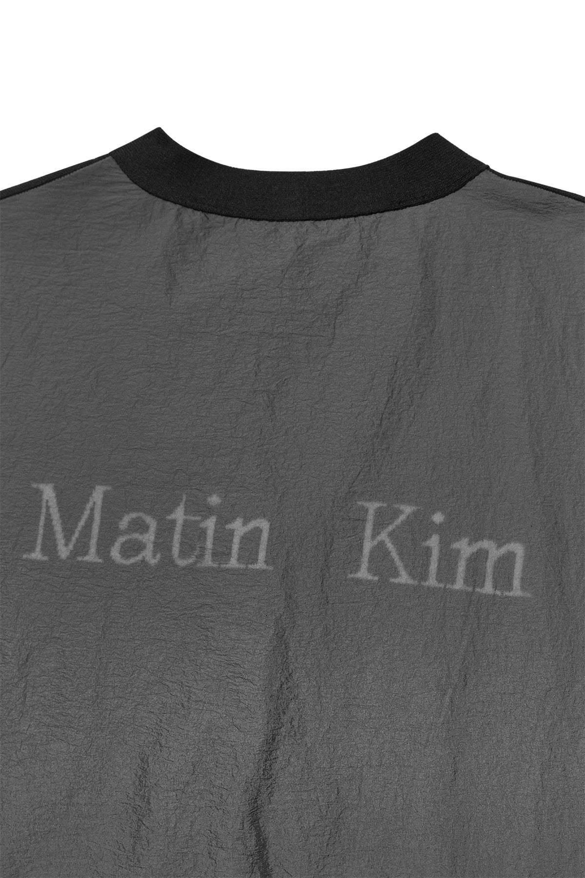 matinkim BACK LOGO SEE THROUGH CARDIGAN FOR WOMEN IN BLACK
