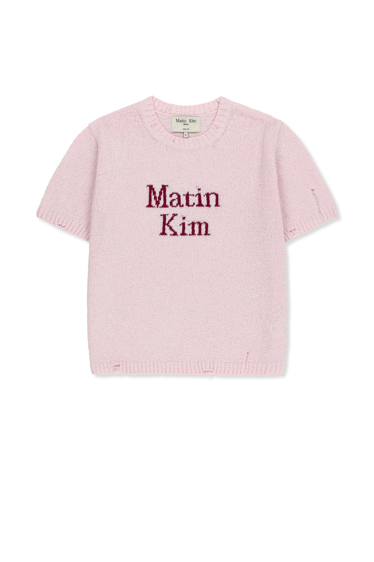 matinkim HALF SLEEVE LOGO PULLOVER FOR WOMEN IN PINK