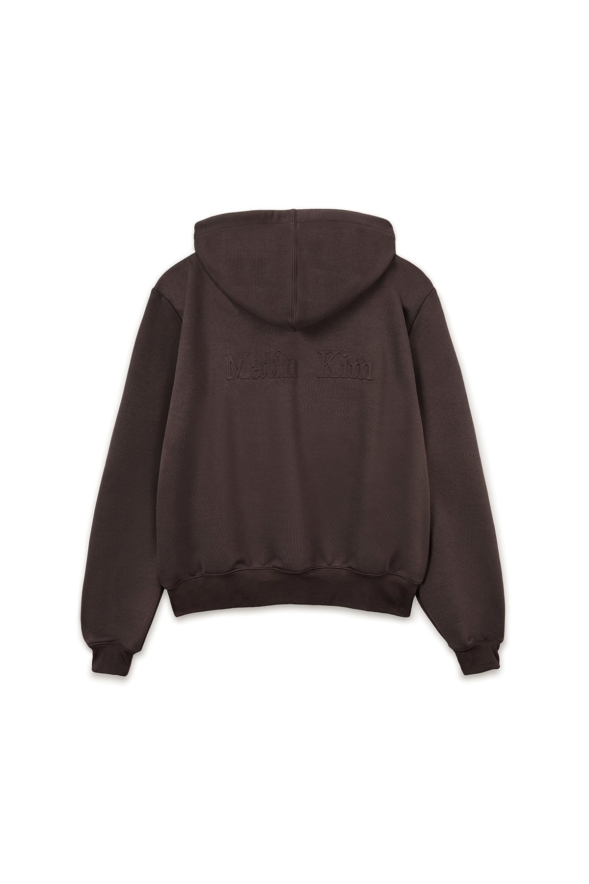 matinkim BACK LOGO GLITTER HOODY ZIP UP FOR WOMEN IN BROWN