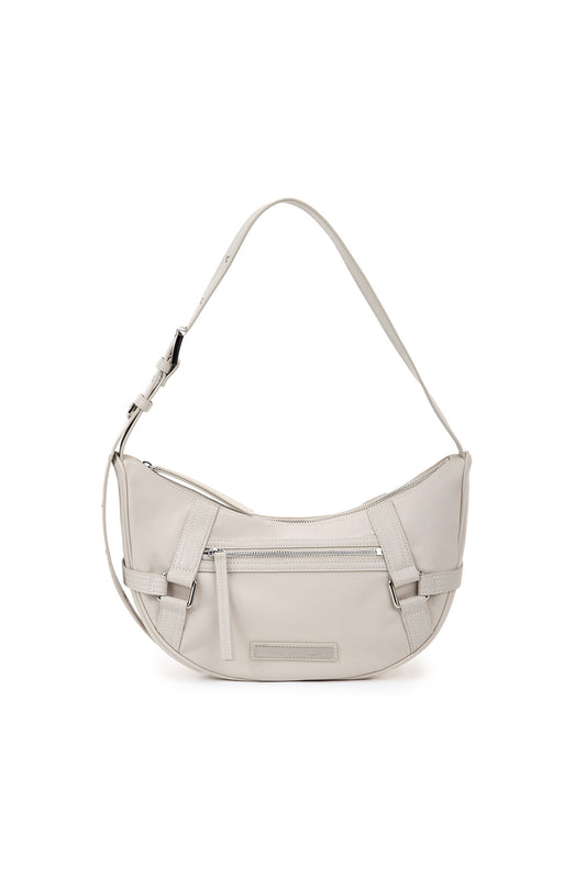 matinkim FABRIC ARC HOBO BAG IN LIGHT GREY