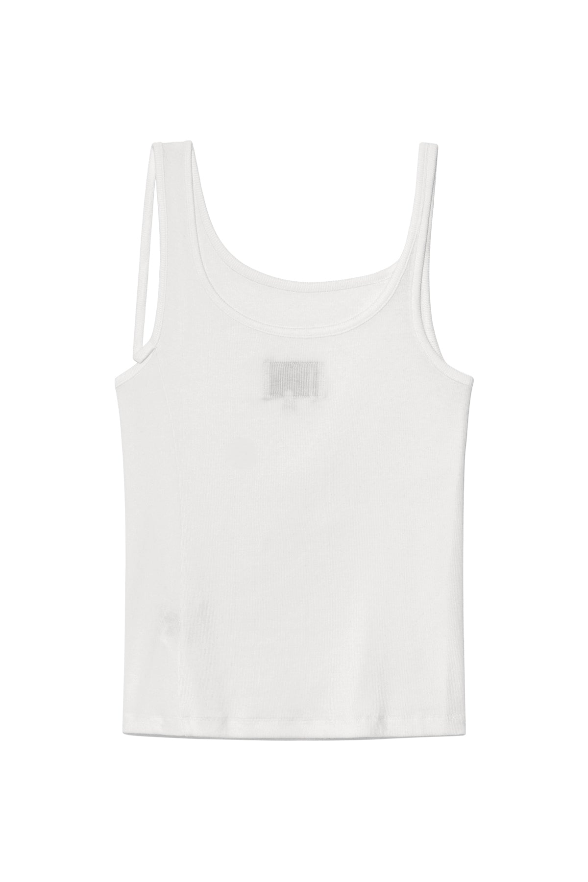 matinkim UNBALANCE TUCK SLEEVELESS TOP IN WHITE