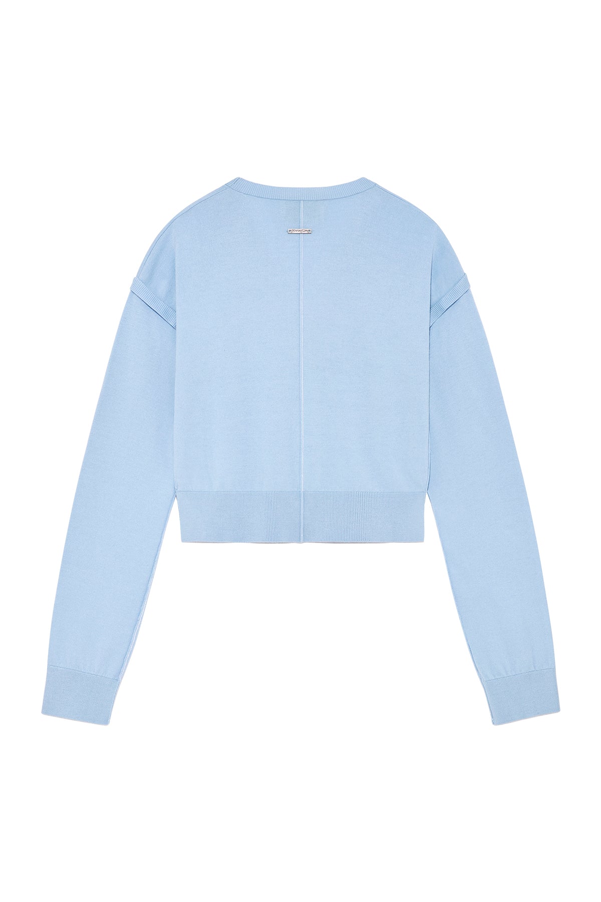matinkim SLIT DETAIL BUTTON CARDIGAN IN LIGHT BLUE
