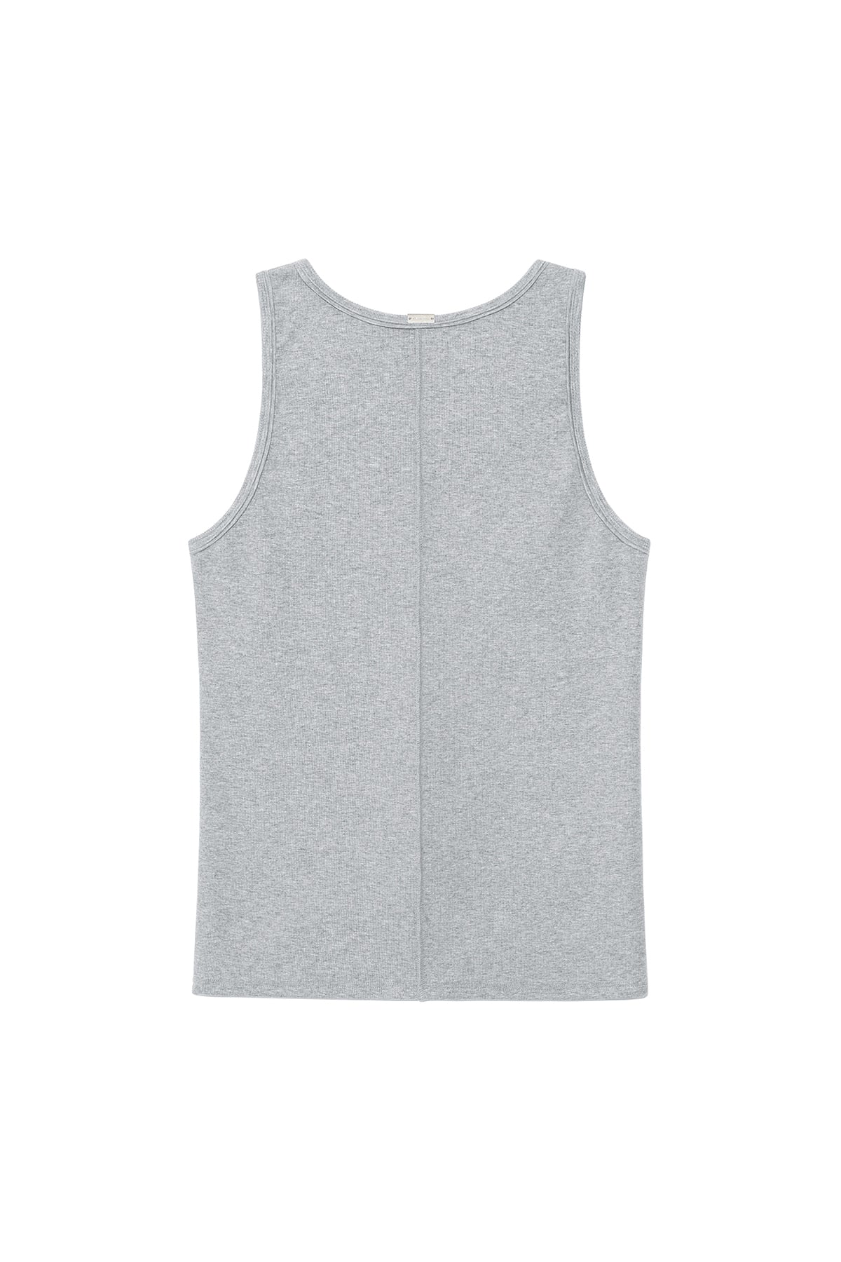 matinkim SMALL LOGO PINTUCK SLEEVELESS TOP FOR MEN IN GREY