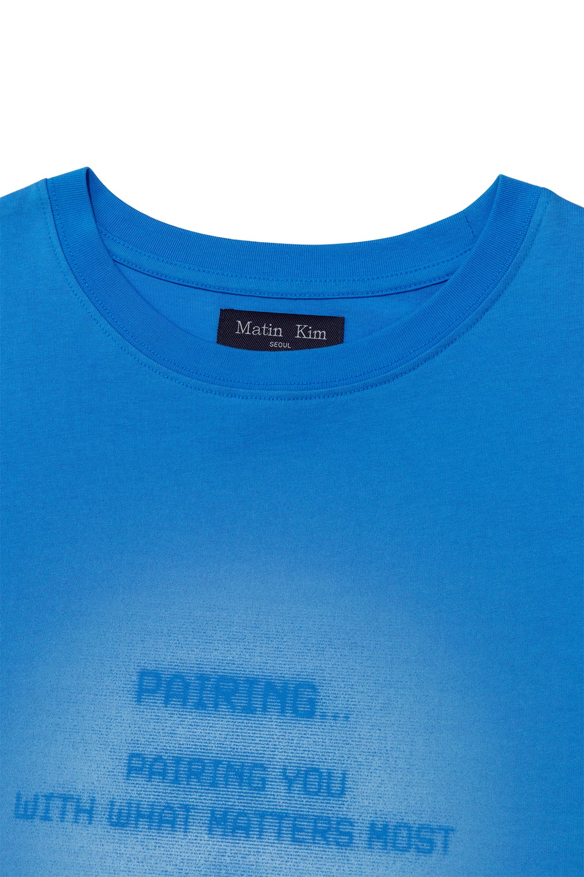 matinkim PAIRING LOGO PRINTING TOP FOR MEN IN BLUE