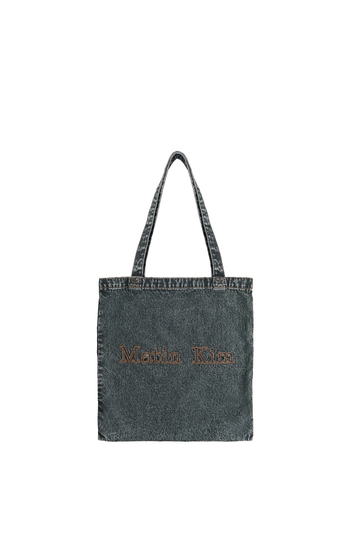 matinkim MATIN STITCH DENIM ECOBAG IN BLACK
