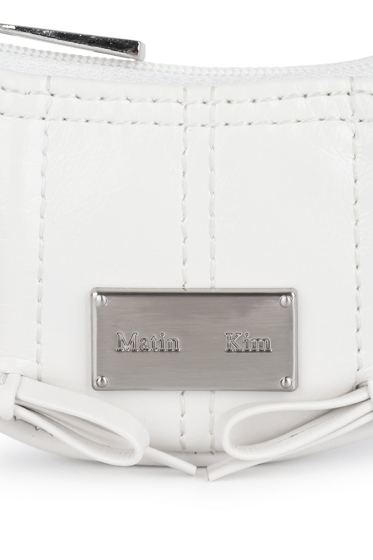 matinkim HALF SHIRRING RIBBON CHARM IN IVORY