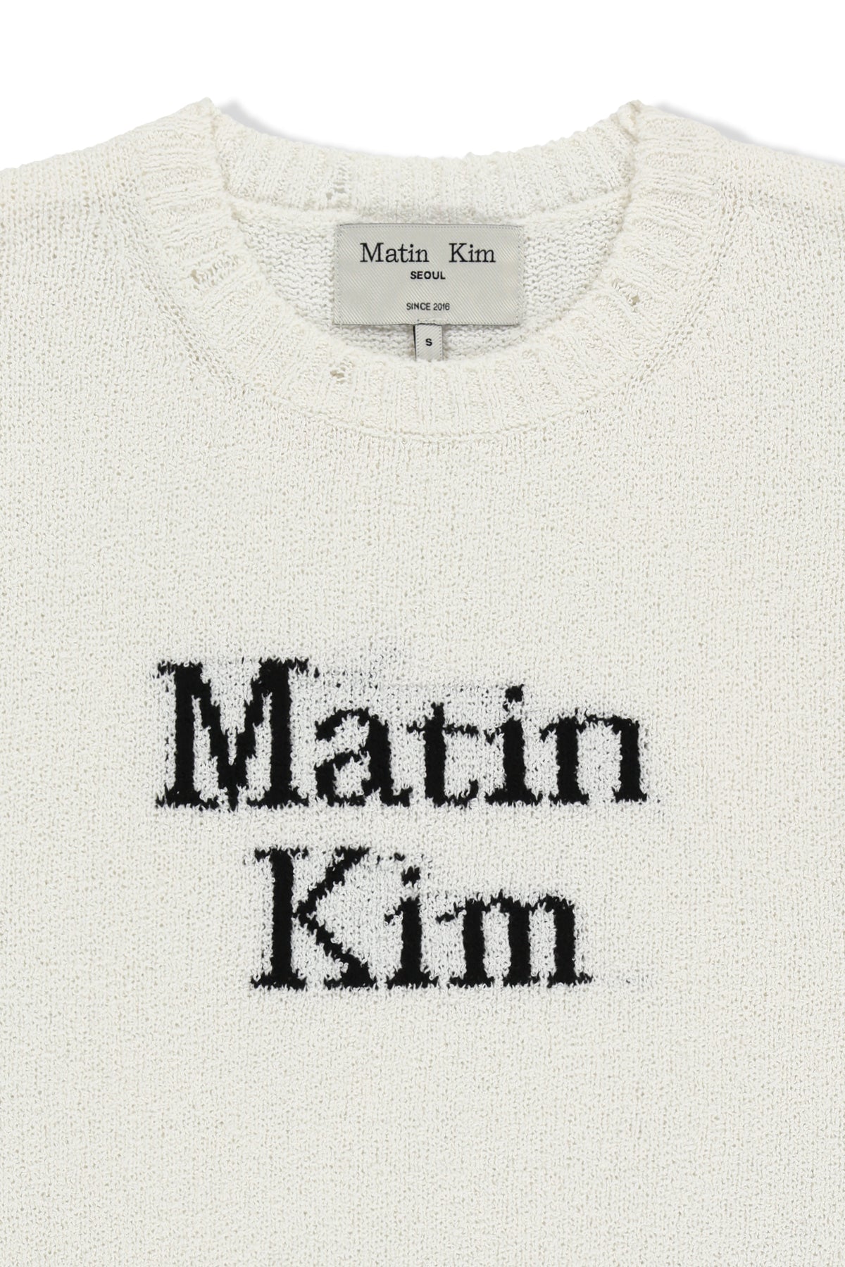 matinkim HALF SLEEVE LOGO PULLOVER FOR WOMEN IN WHITE