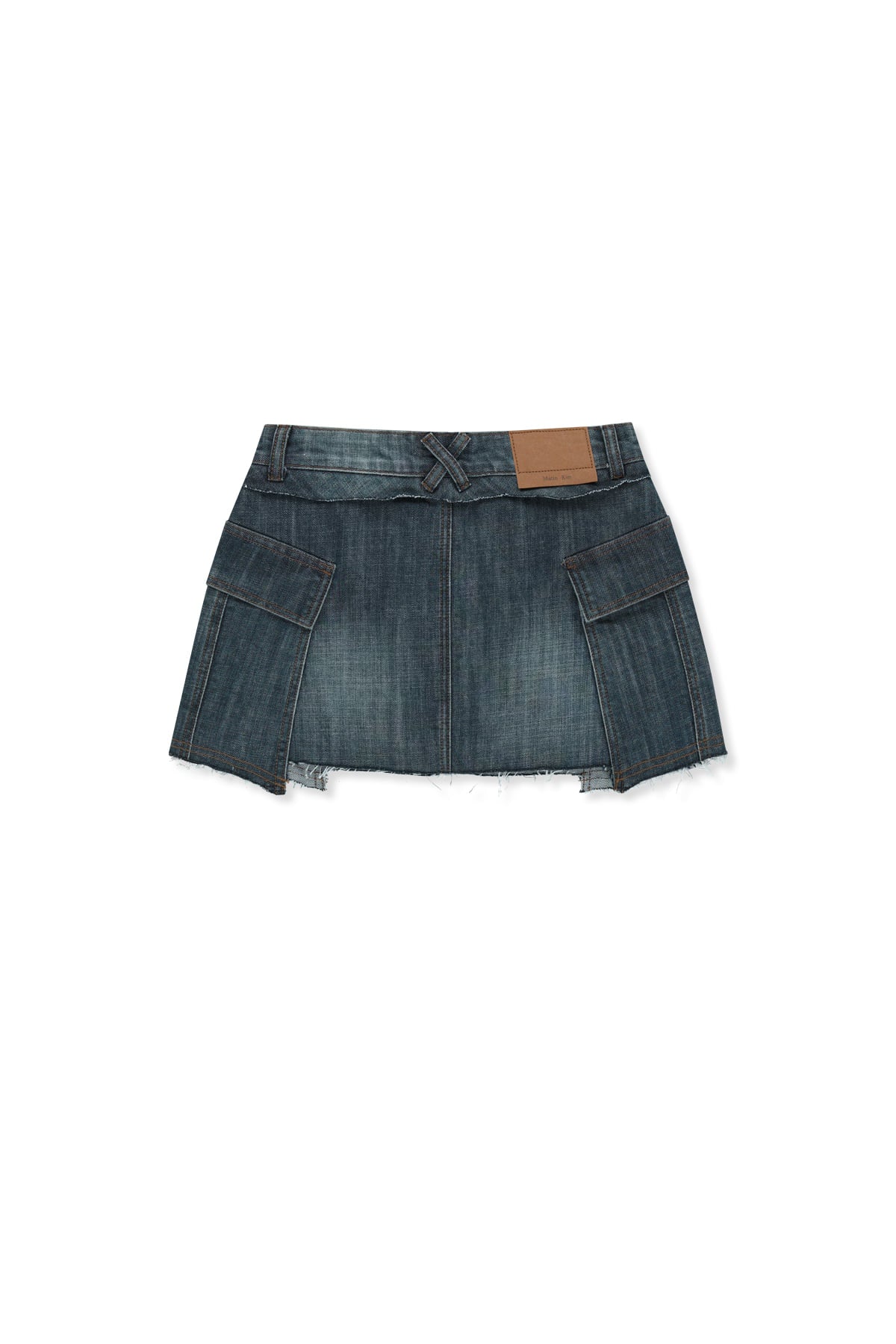 matinkim CARGO MINI DENIM SKORT IN BLUE