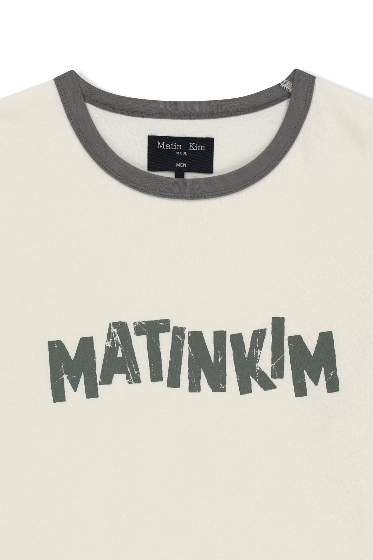 matinkim MATIN LOGO RINGER TOP FOR MEN IN CREAM