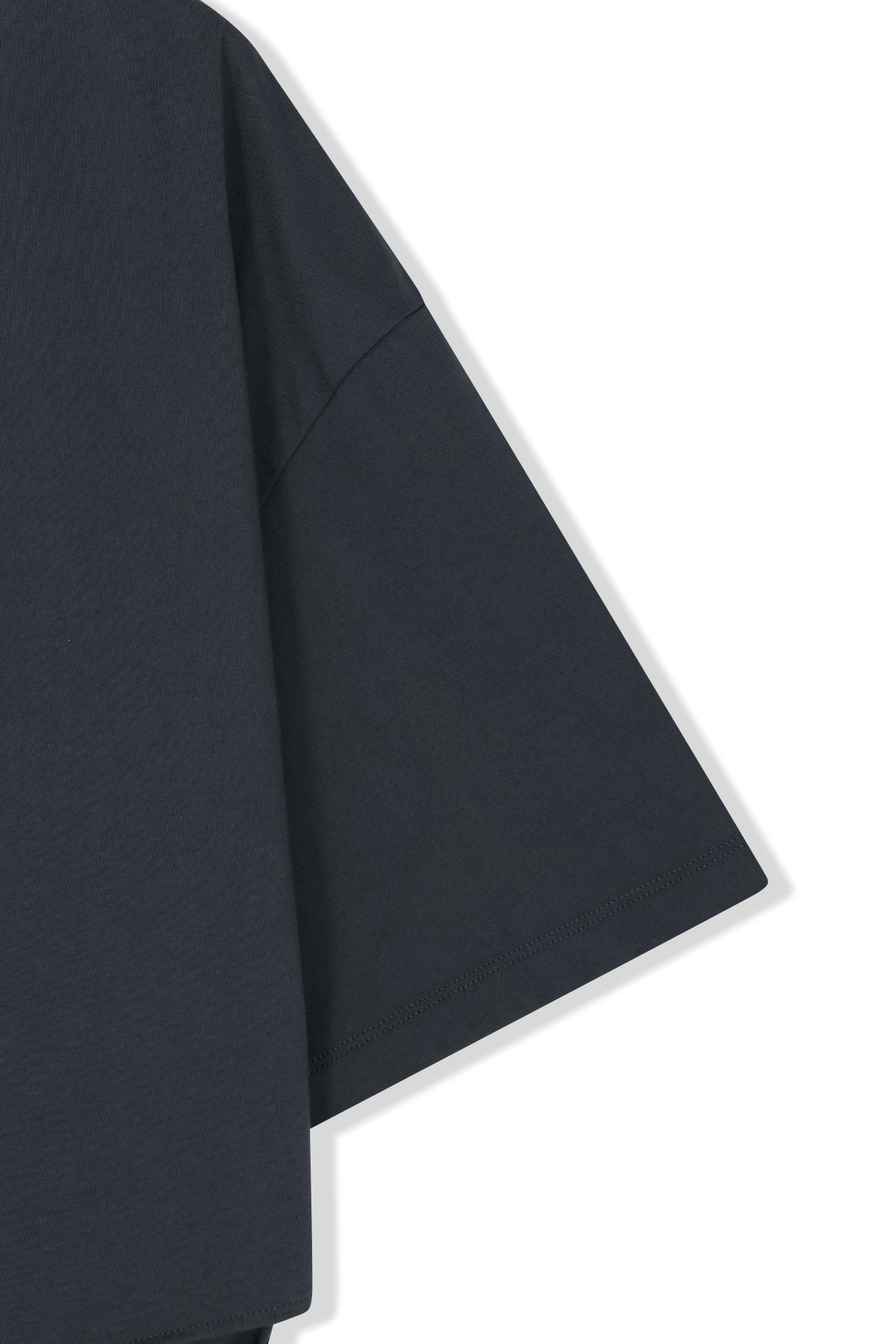 matinkim TIE DETAIL DRAPED LOGO TOP IN CHARCOAL