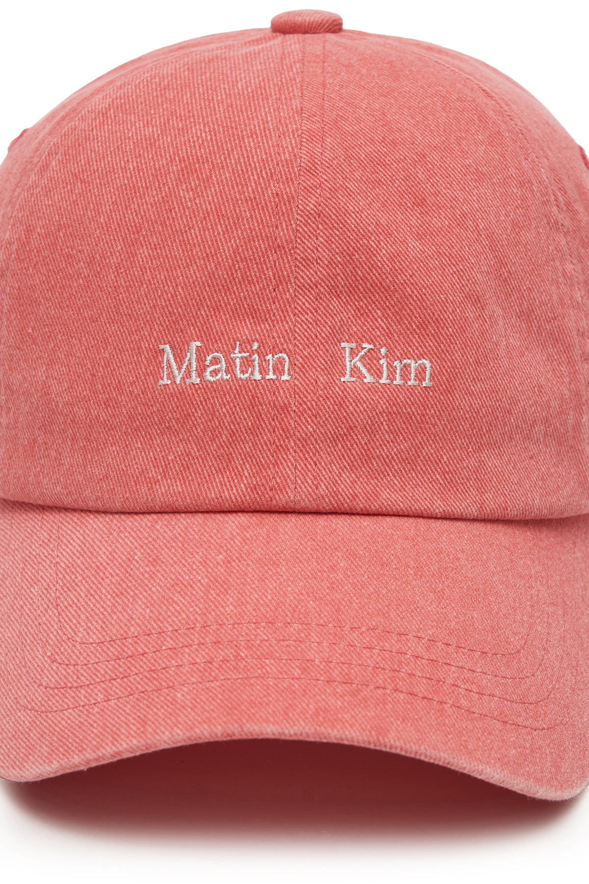matinkim MATIN MINI CLASSIC LOGO BALL CAP IN LIGHT ORANGE