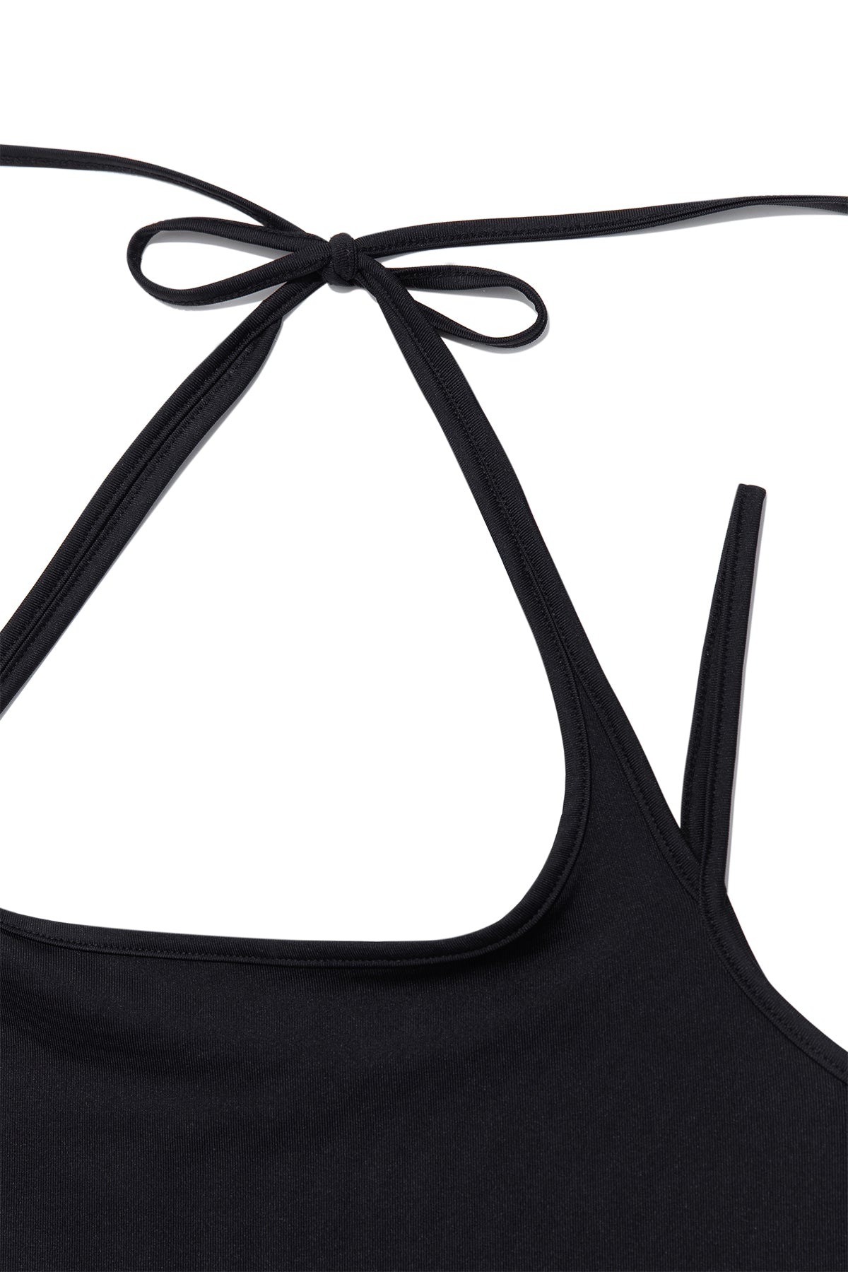 matinkim STRING HALTER NECK TANK TOP IN BLACK