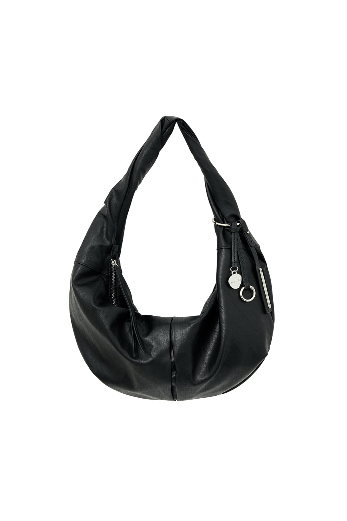matinkim TWIST HANDLE SMALL HOBO BAG IN BLACK