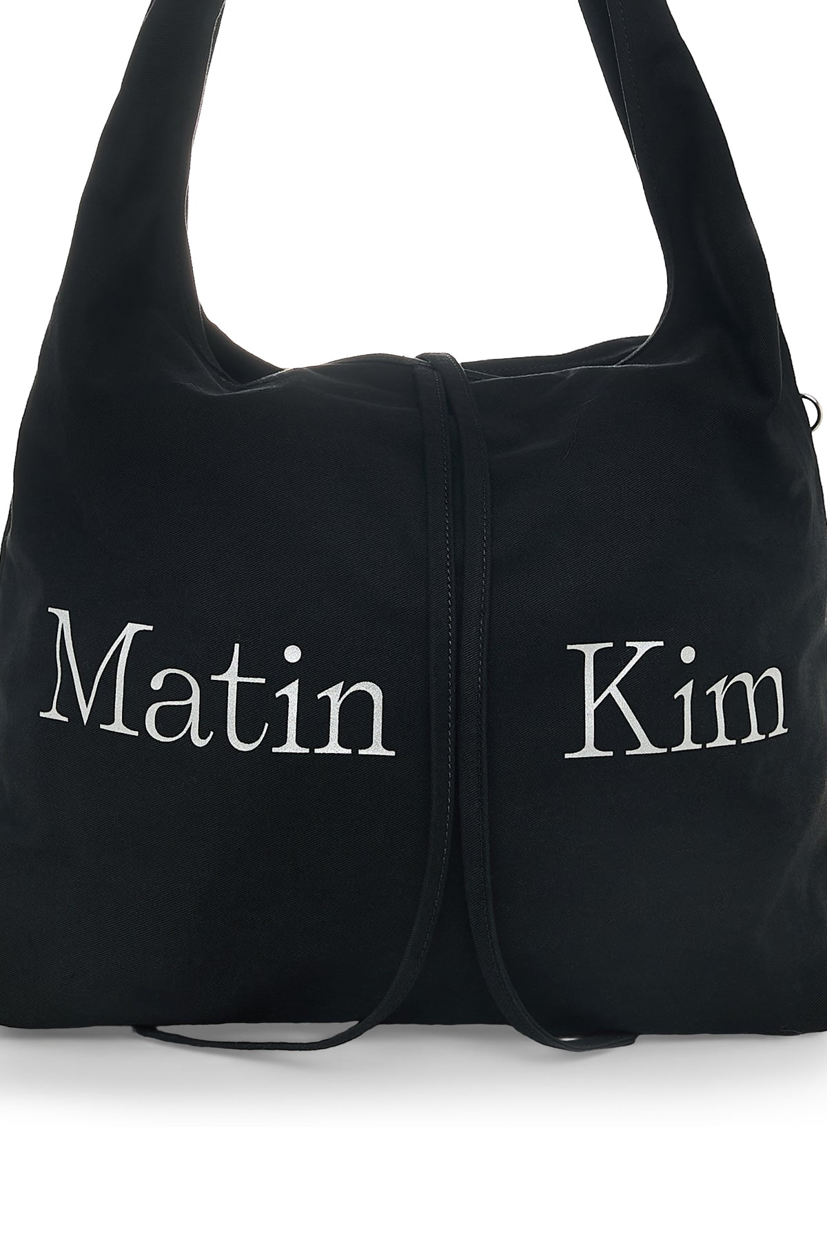 matinkim LOGO POINT ROUND ECOBAG IN BLACK