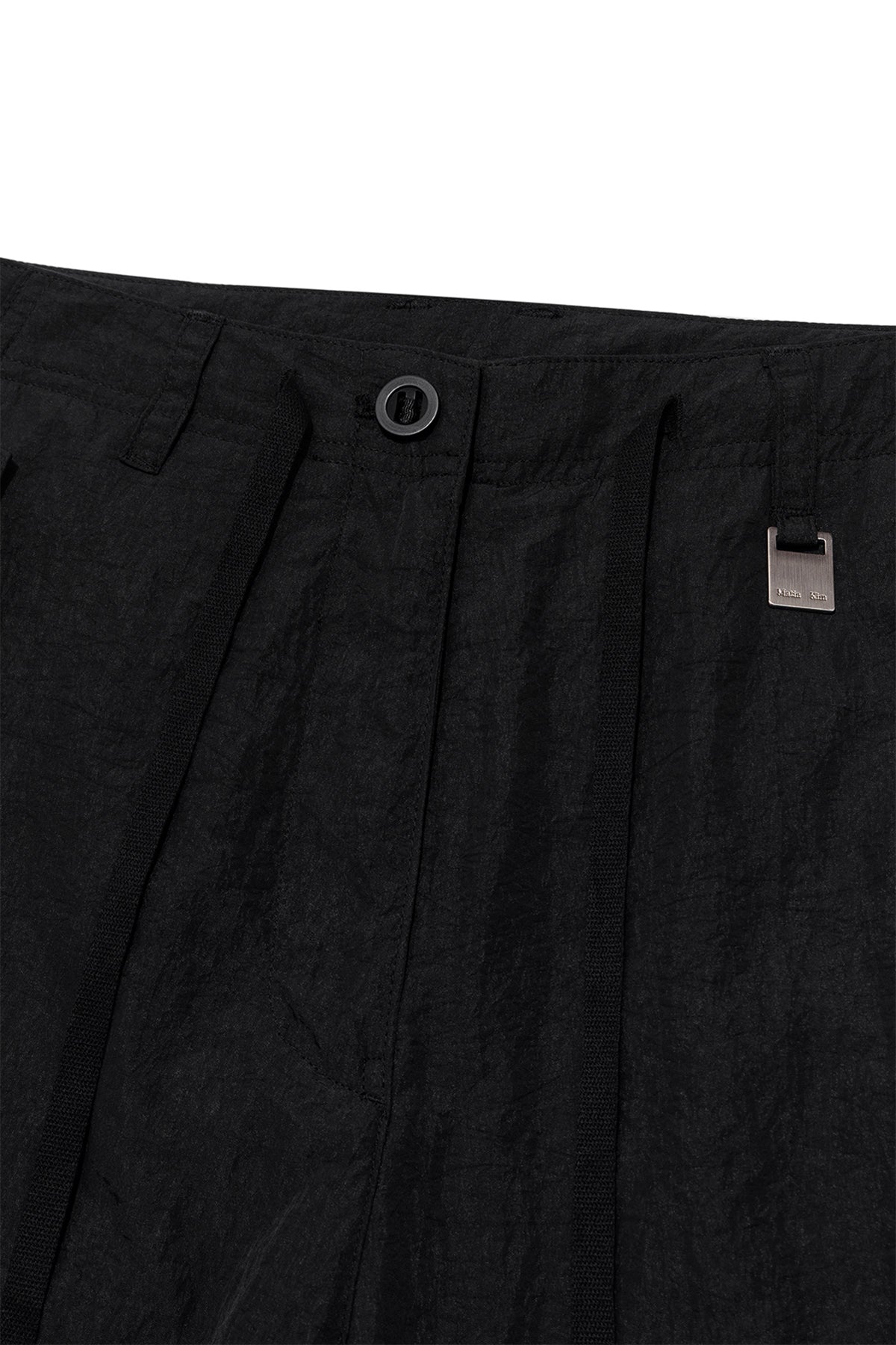 matinkim STRING NYLON CARGO PANTS IN BLACK