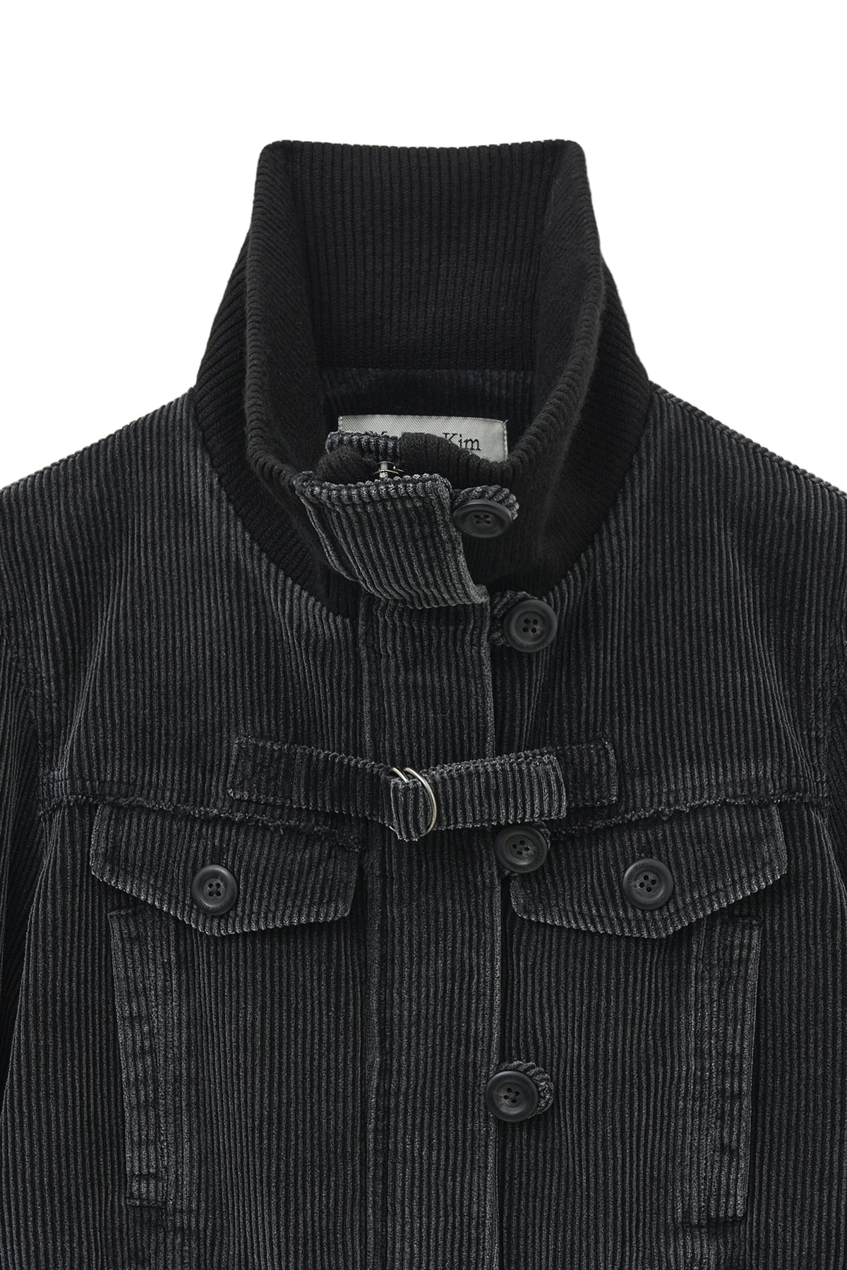 matinkim WASHED CORDUROY BOMBER JUMPER IN BLACK