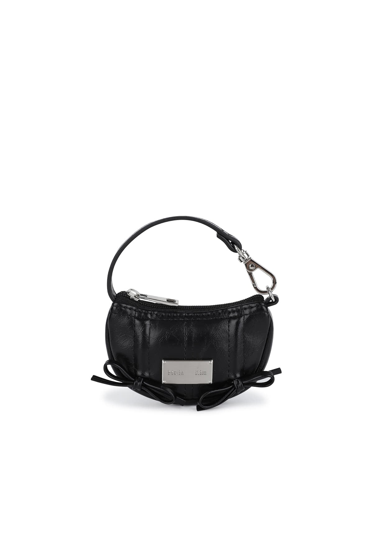 matinkim HALF SHIRRING RIBBON CHARM IN BLACK