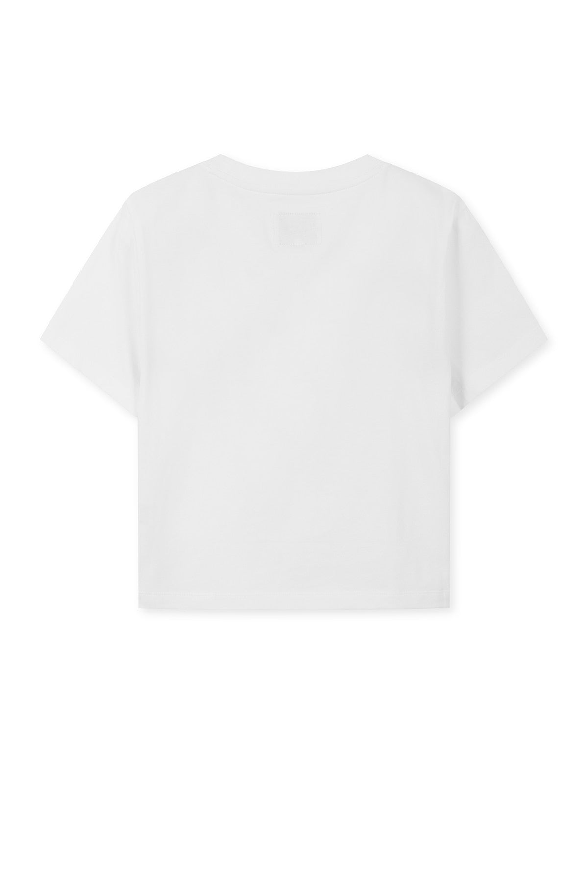 matinkim MATIN KIM LOGO CUTTED CROP TOP IN WHITE